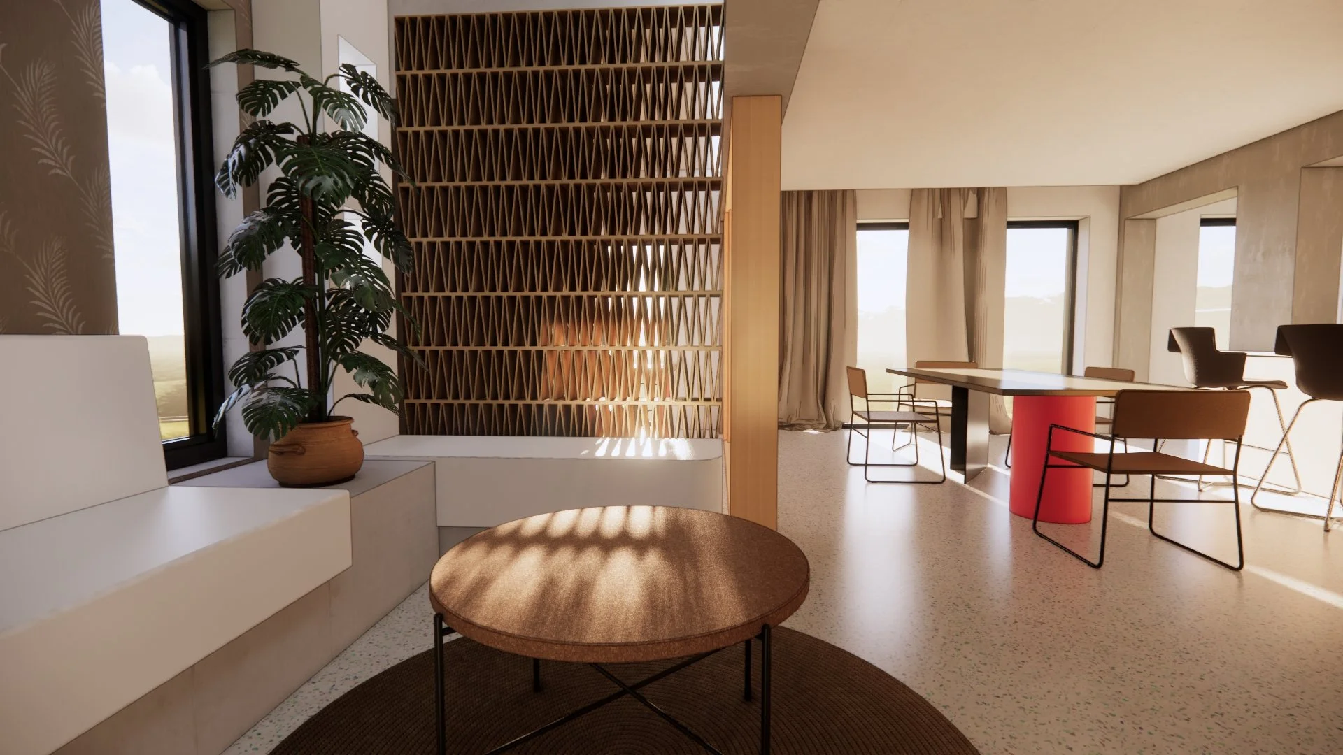 3D model i vizualizacija iz Revit tečaja Ark It Easy – projekt Rude House, TAMAT Studio