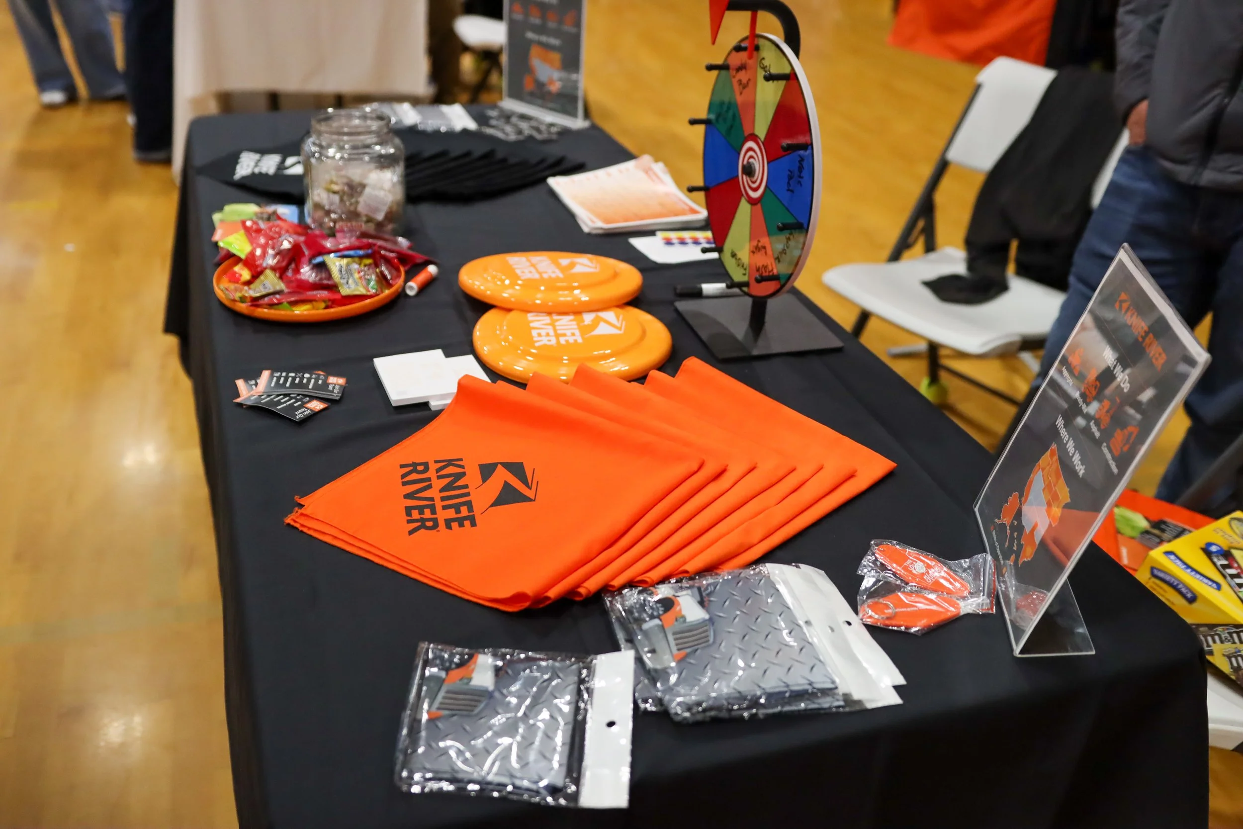 Knife River booth at career fair