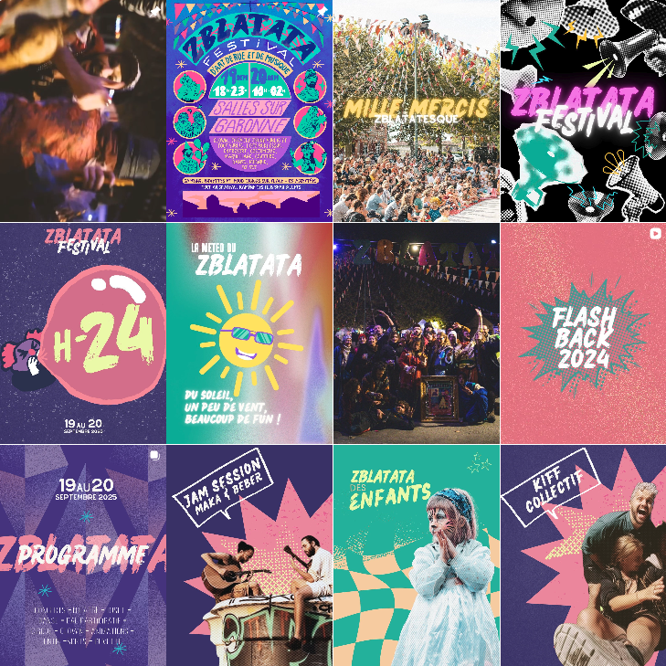 feed instagram Zblatata Festival par Studio Moka et embellie communication