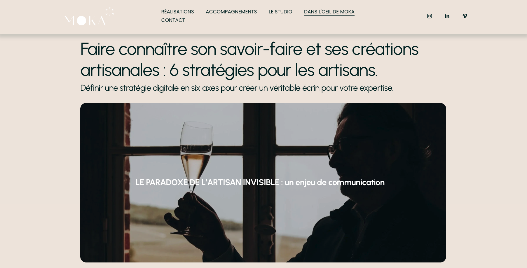 Extrait article SEO du site web du Studio Moka par Studio Moka