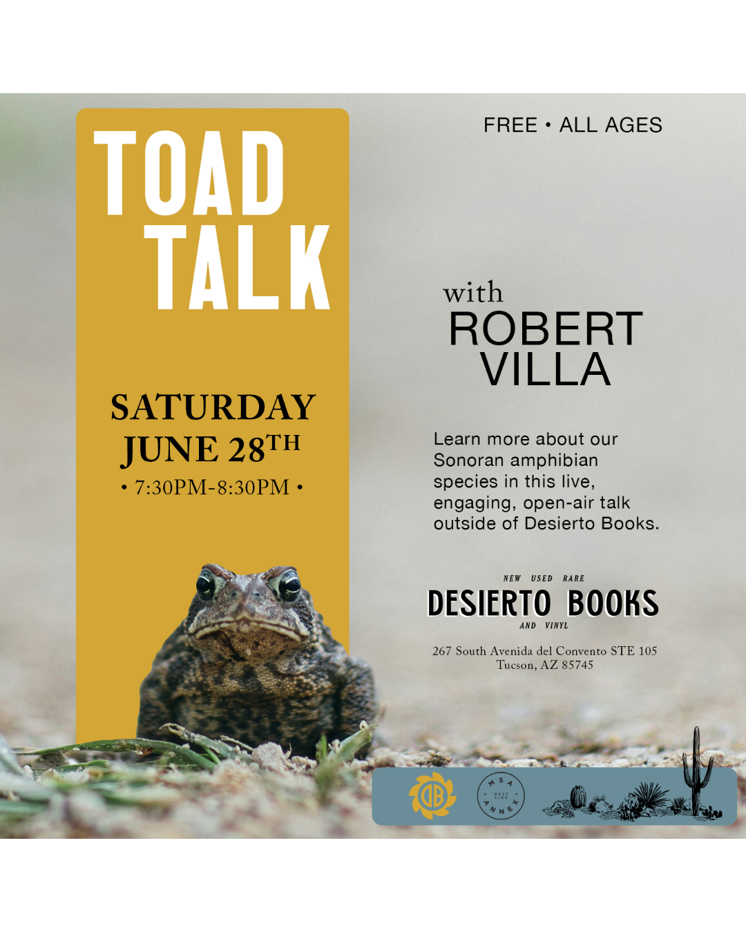 Toad Talk with Robert Villa