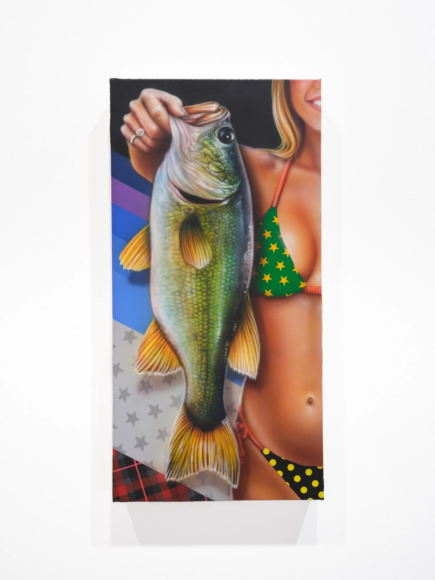 Mia Scarpa 
Drinkin' Bout You, 2025 
Acrylic on linen 
10 x 20 inches