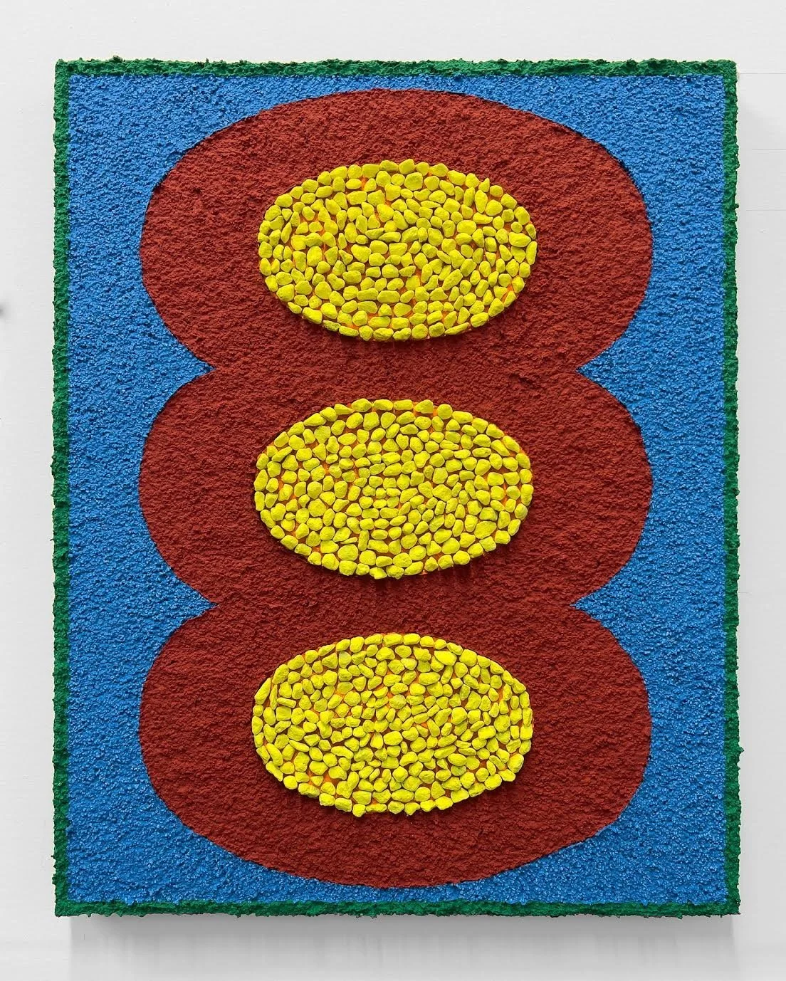 Carlos Rosales Silva
Triple Ellipse
20” x 16”
Dyed stones and crushed stone, sand, and glass bead in acrylic paint on panel
2022