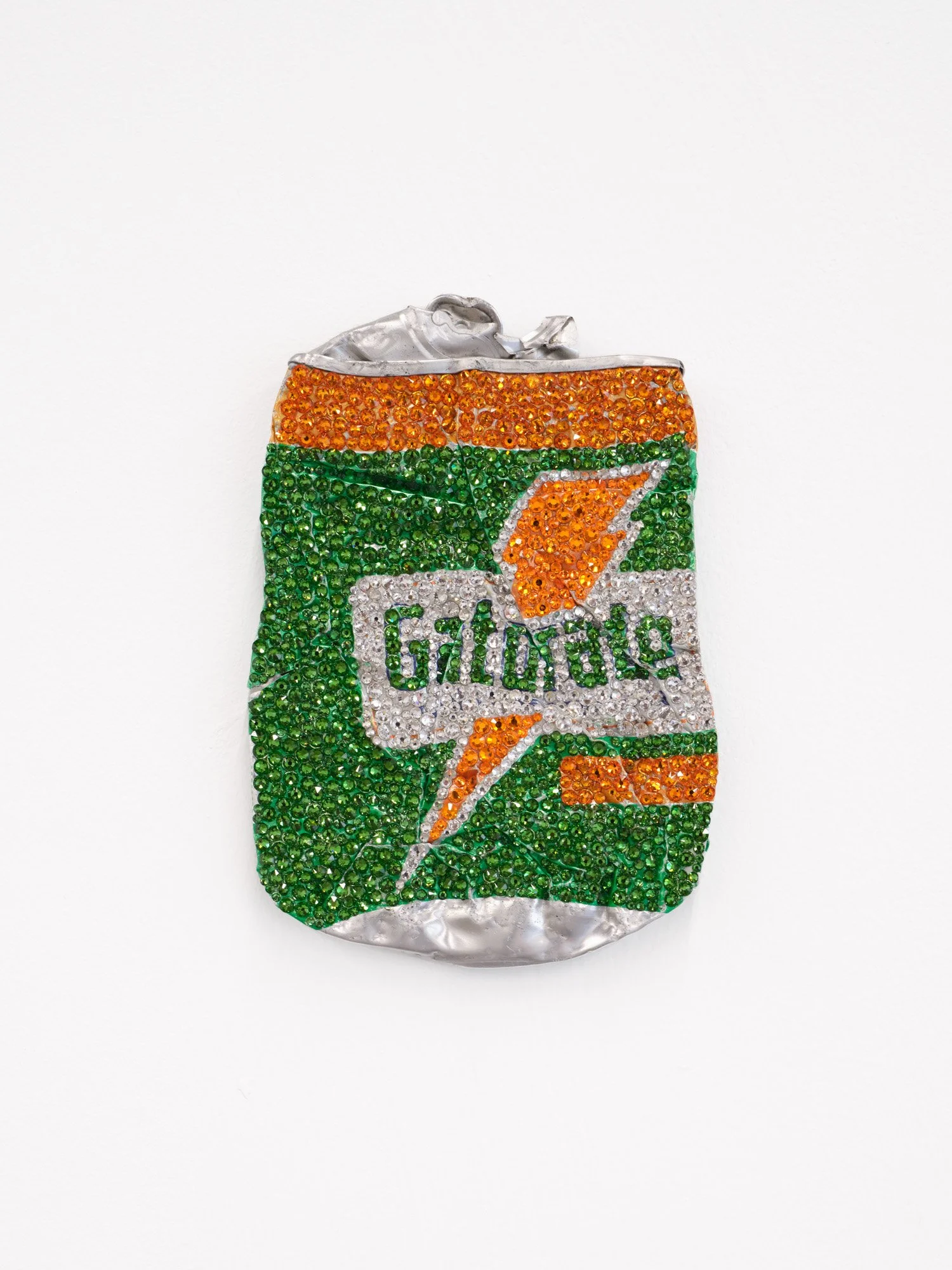 Sam Keller 
Can (Gatorade), 2024 
Swarovski crystals on found can. 
5.25” x 3.75”