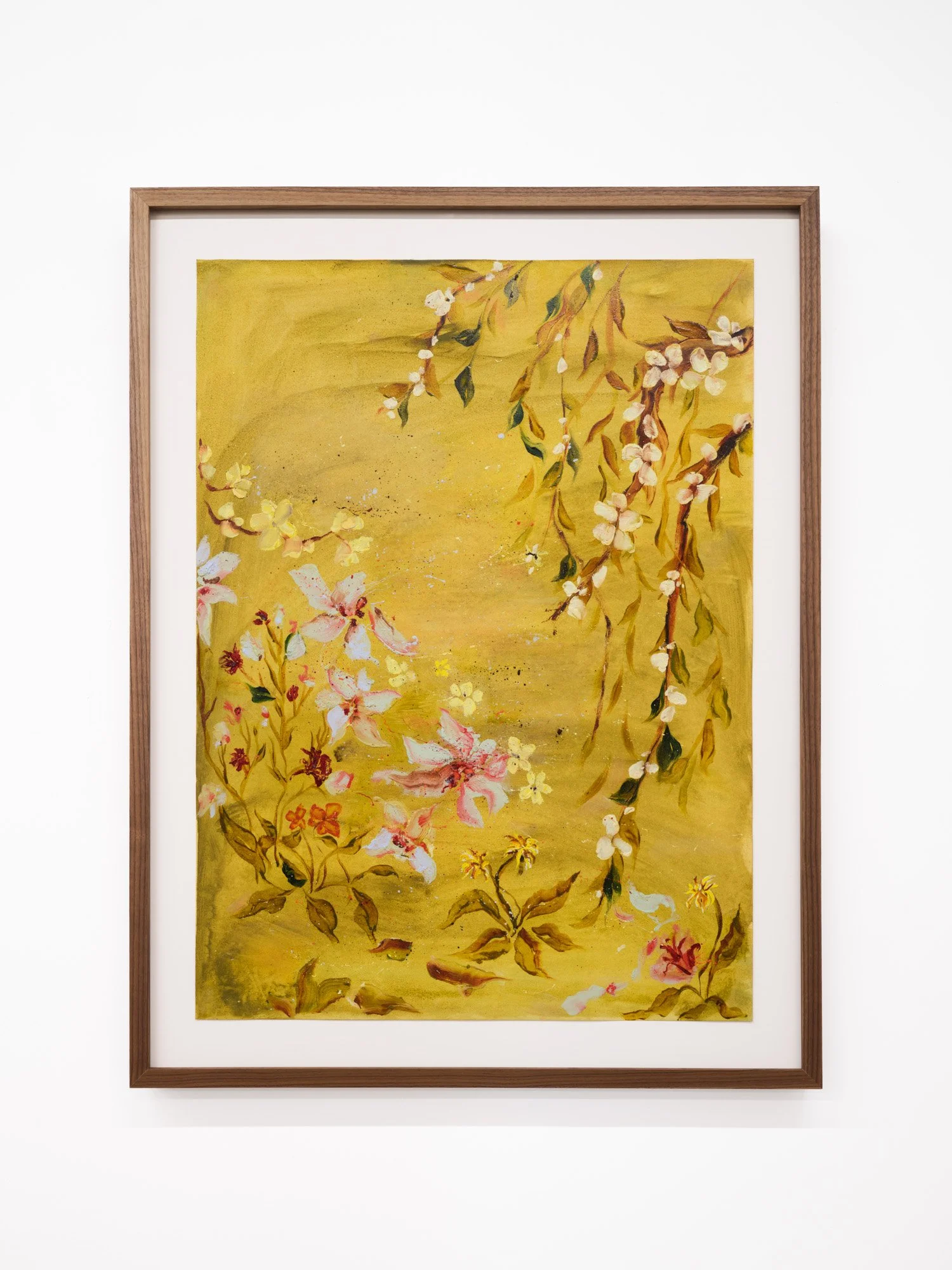 Isabella Innis 
Dripping Vine, 2026 
Oil stick and oil on paper, framed with museum glass 
35 1/2 x 27 inches framed; 30 x 22 inches unframed