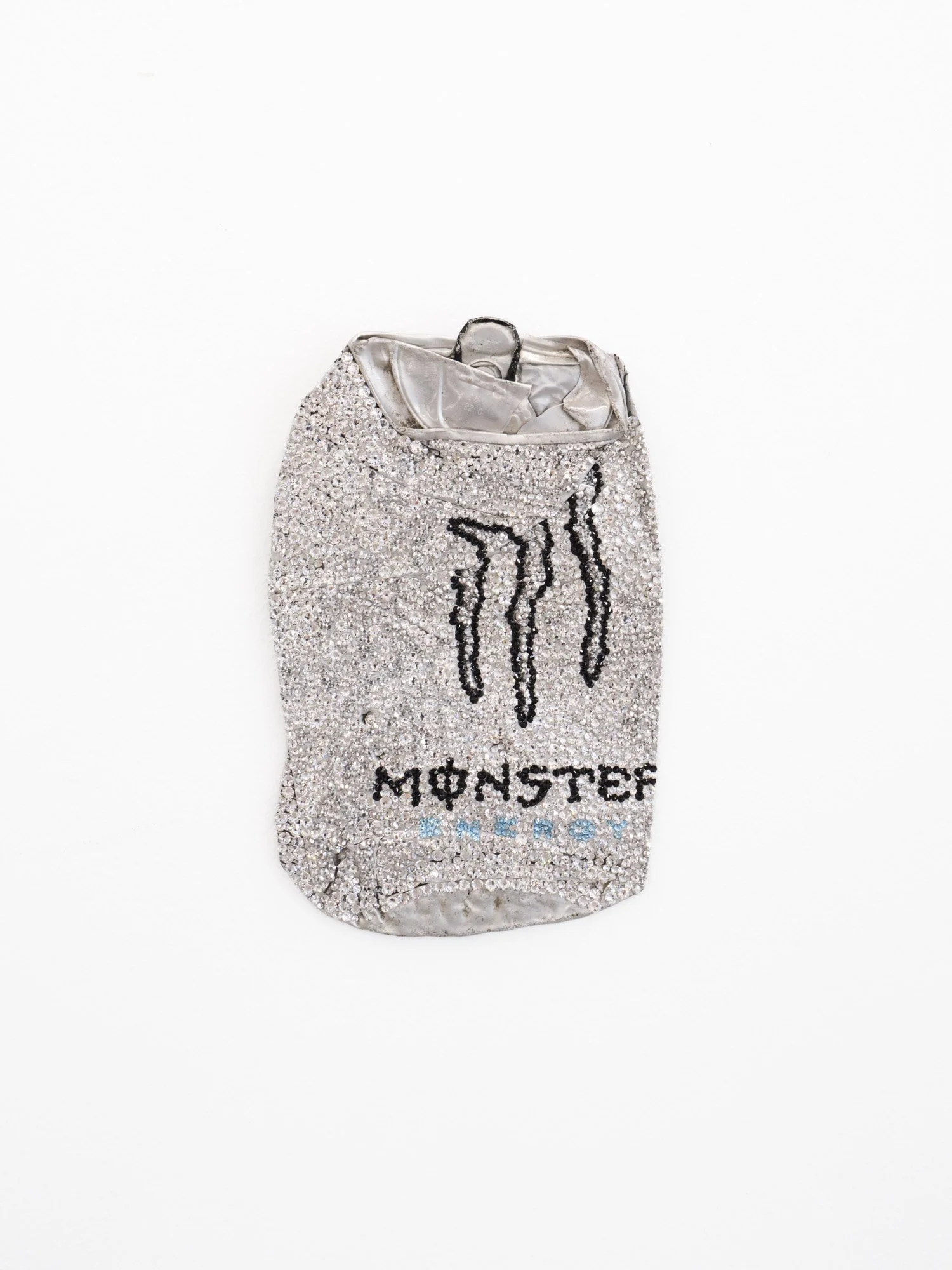 Sam Keller 
Can (White Monster) , 2025 
Swarovski crystals on found can. 
6.25 x 4 inches