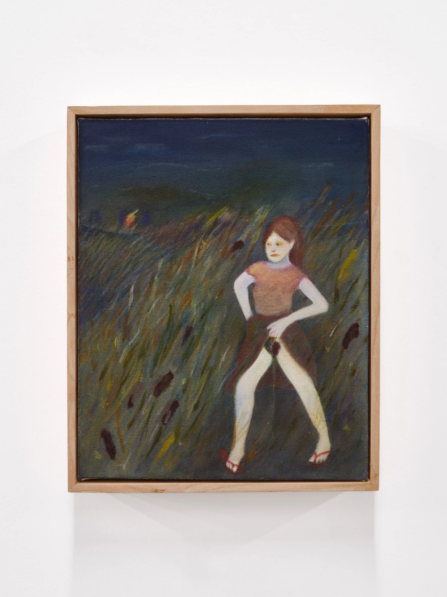 Rowan Howe 
night piss, 2025 
Watercolor pencil and gouache 
8 x 10 inches 
9 x 11 inches framed