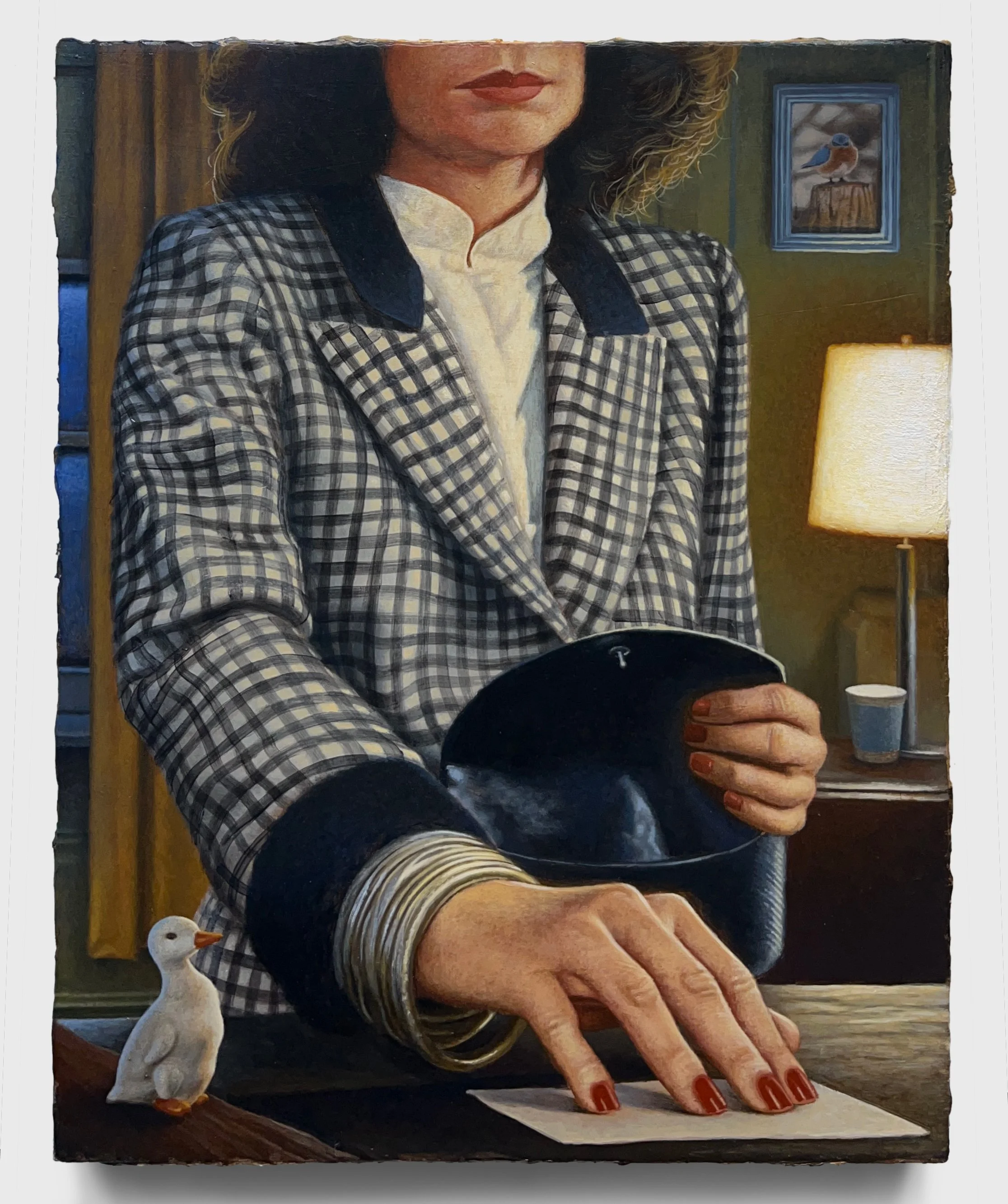 Carter Flachbarth 
The Transaction, 2026 
Acrylic on canvas 
16 x 20 inches