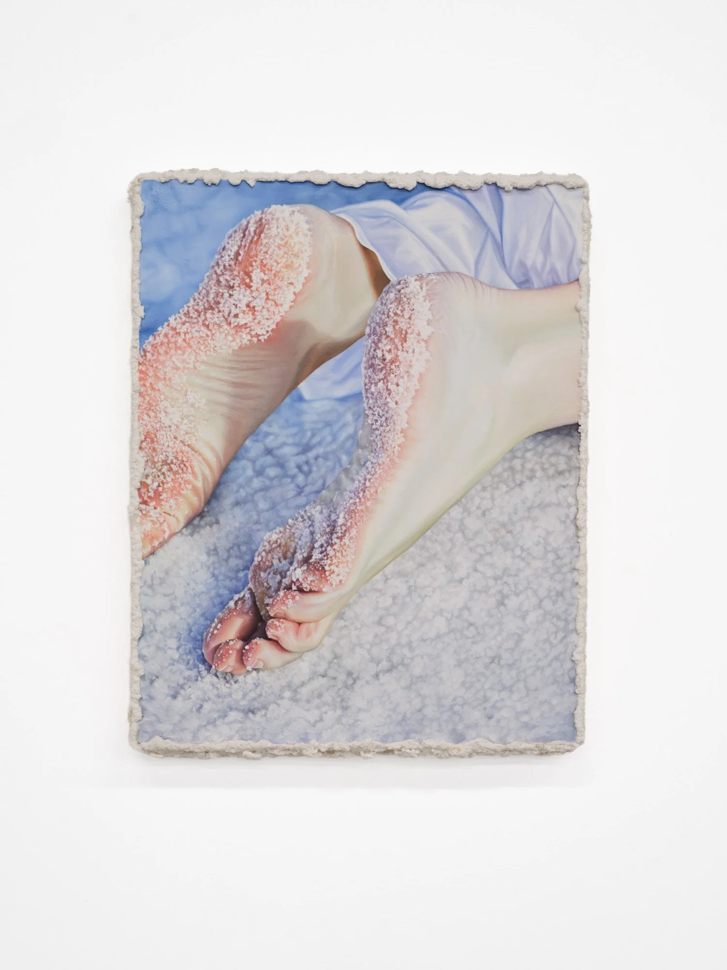 Hayley Labrum 
Well Done, Thou Good and Faithful Servant, 2023 
Oil on panel framed with salt 
11.5 x 15 inches