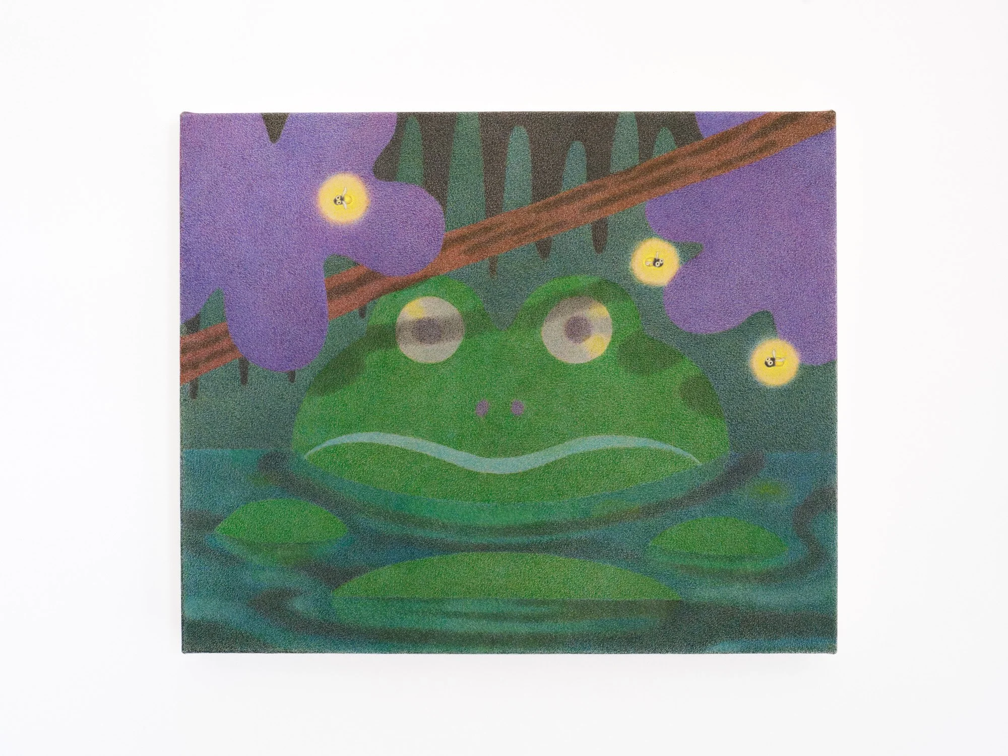 Payton McGowen 
Snap Crackle Pop, 2026 
Colored pencil and gouache on canvas 
24 x 20 inches