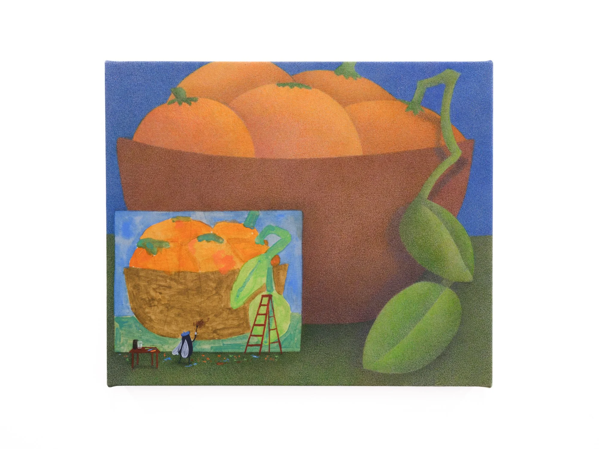 Payton McGowen 
Fruit Fly, 2026 
Colored pencil and acrylic on canvas 
24 x 20 inches