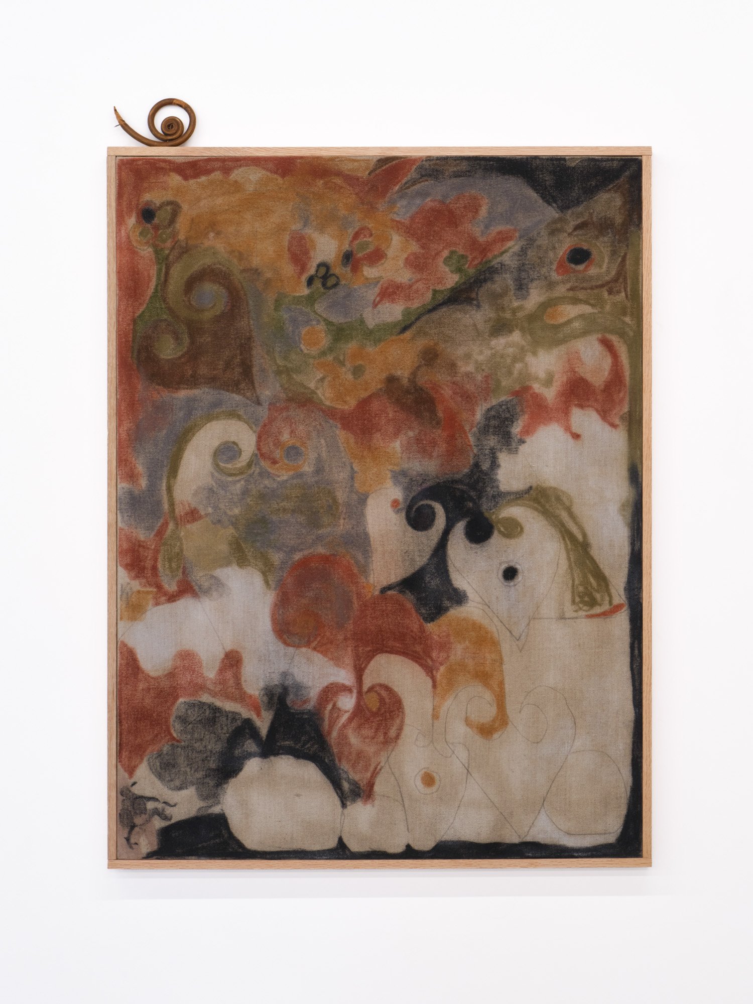 Barry Elkanick 
Seduction Extinctons, 2026 
Oil pastel, soft pastel, graphite on linen artist frame 
41 x 31 inches