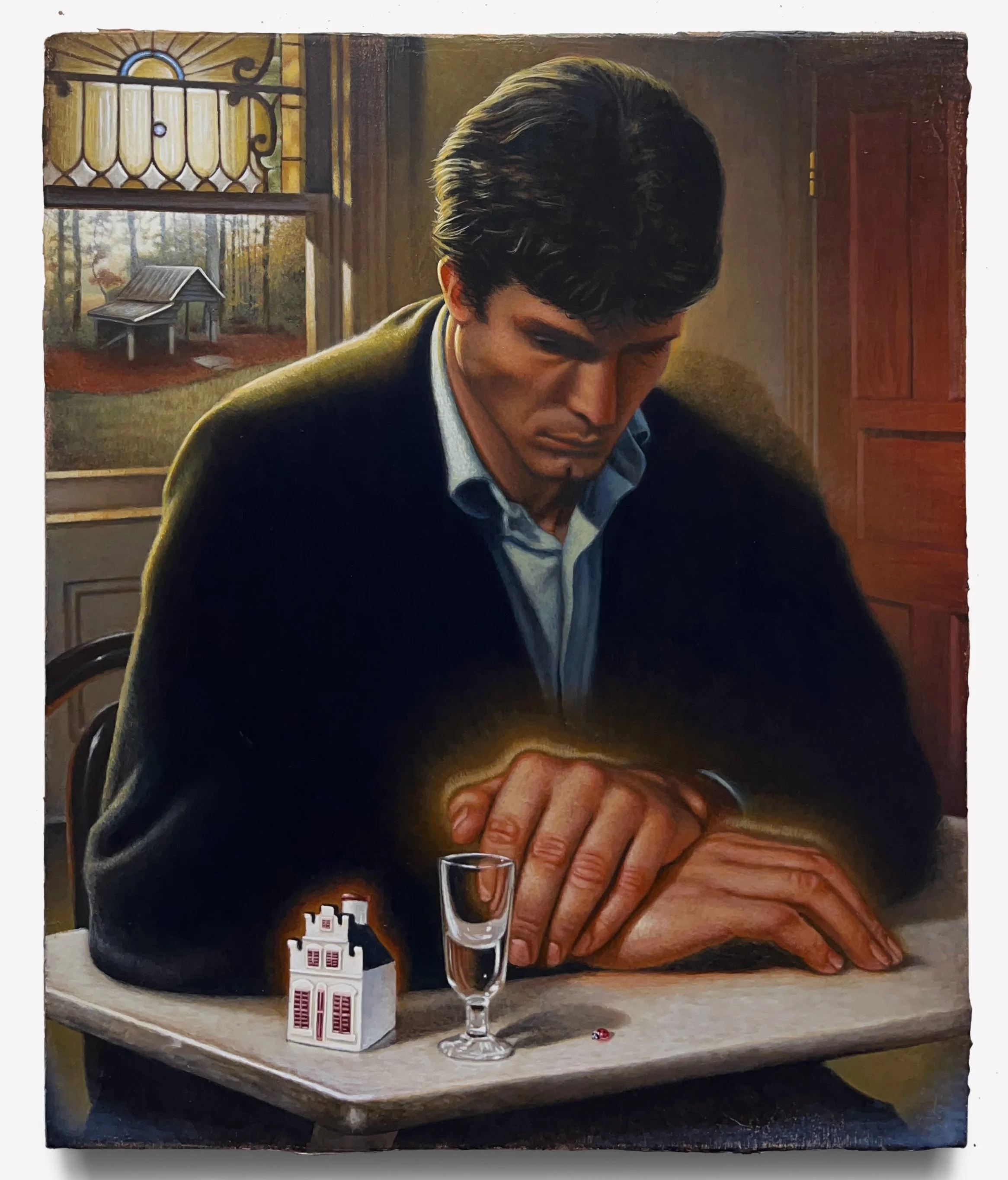 Carter Flachbarth 
The Brooding Artist, 2026 
Acrylic on canvas 
20 x 24 inches