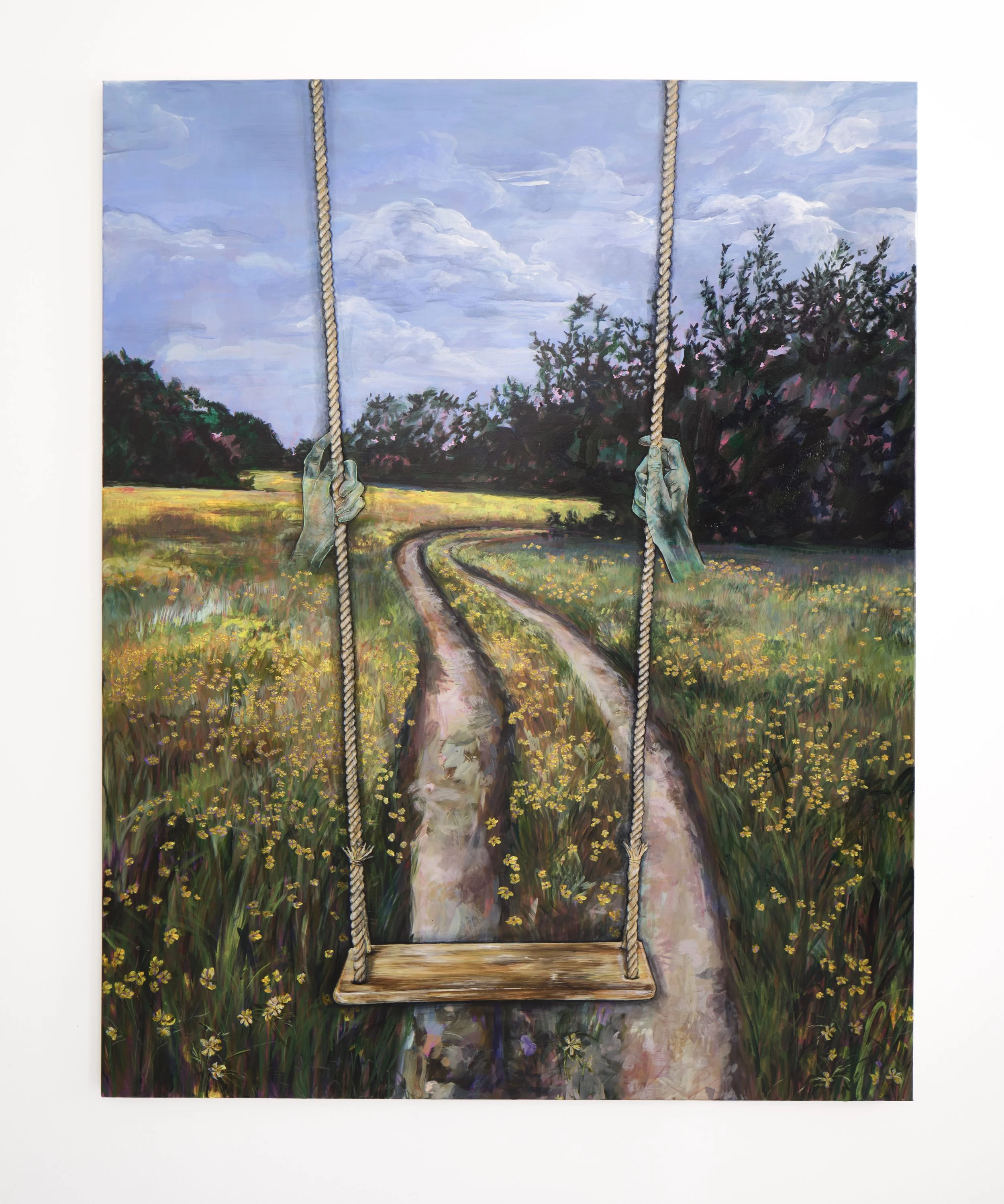 Moll Brau 
Mid-Air 
60 x 48 inches 
Acrylic on linen 
2024