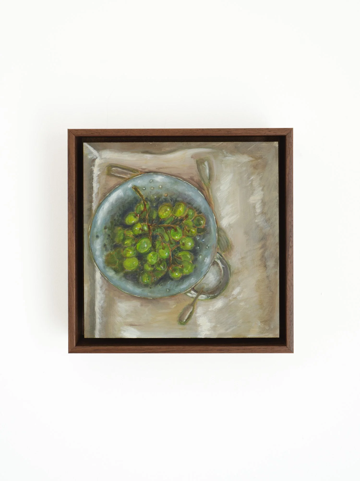 Kate LeSueur 
Grapes in Sink, 2026 
Oil on copper 
8 x 8 inches
