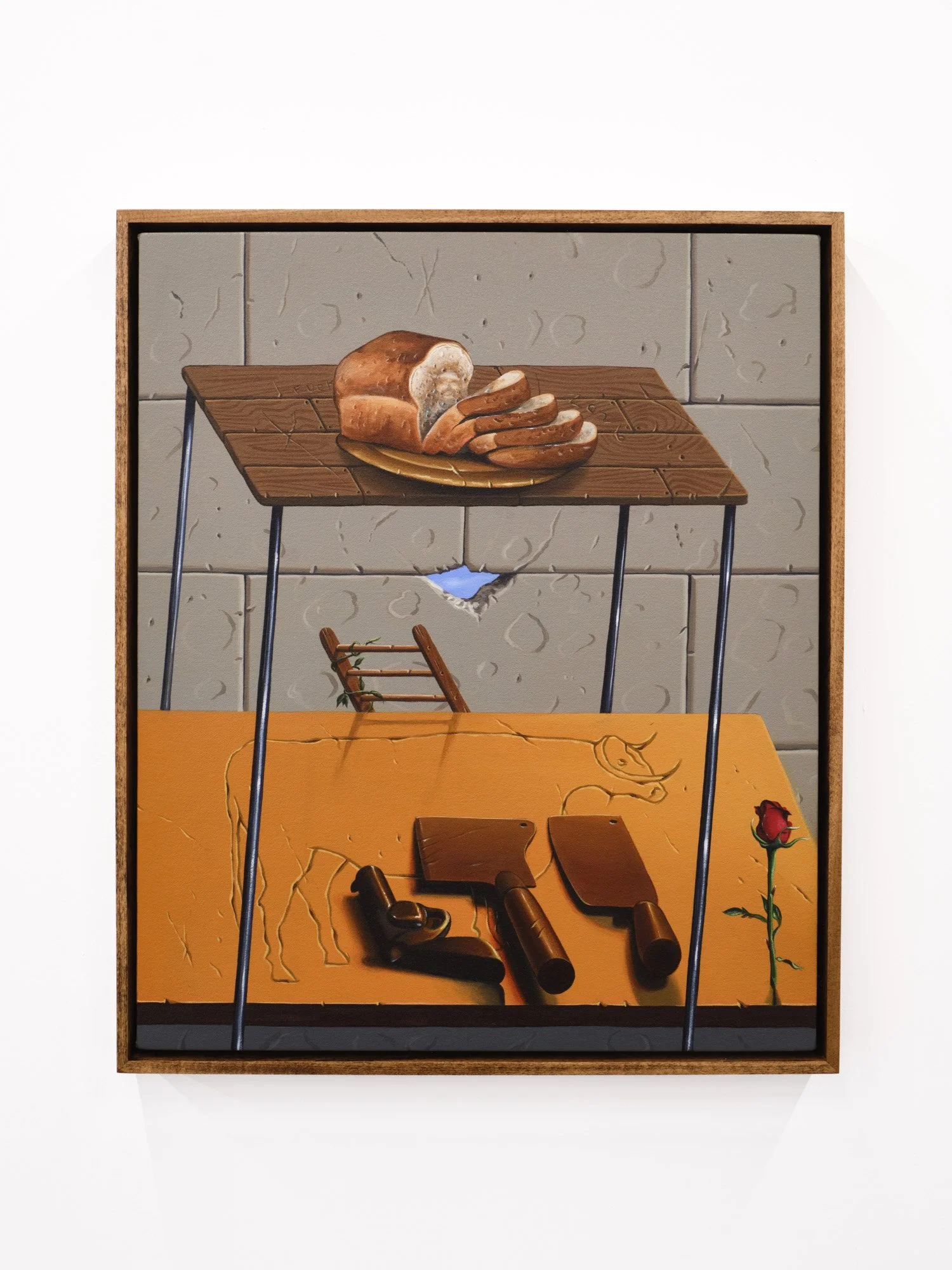 Conner O'Leary 
Creation Story 
Acrylic on panel stretched over canvas, framed 
20 x 24 inches