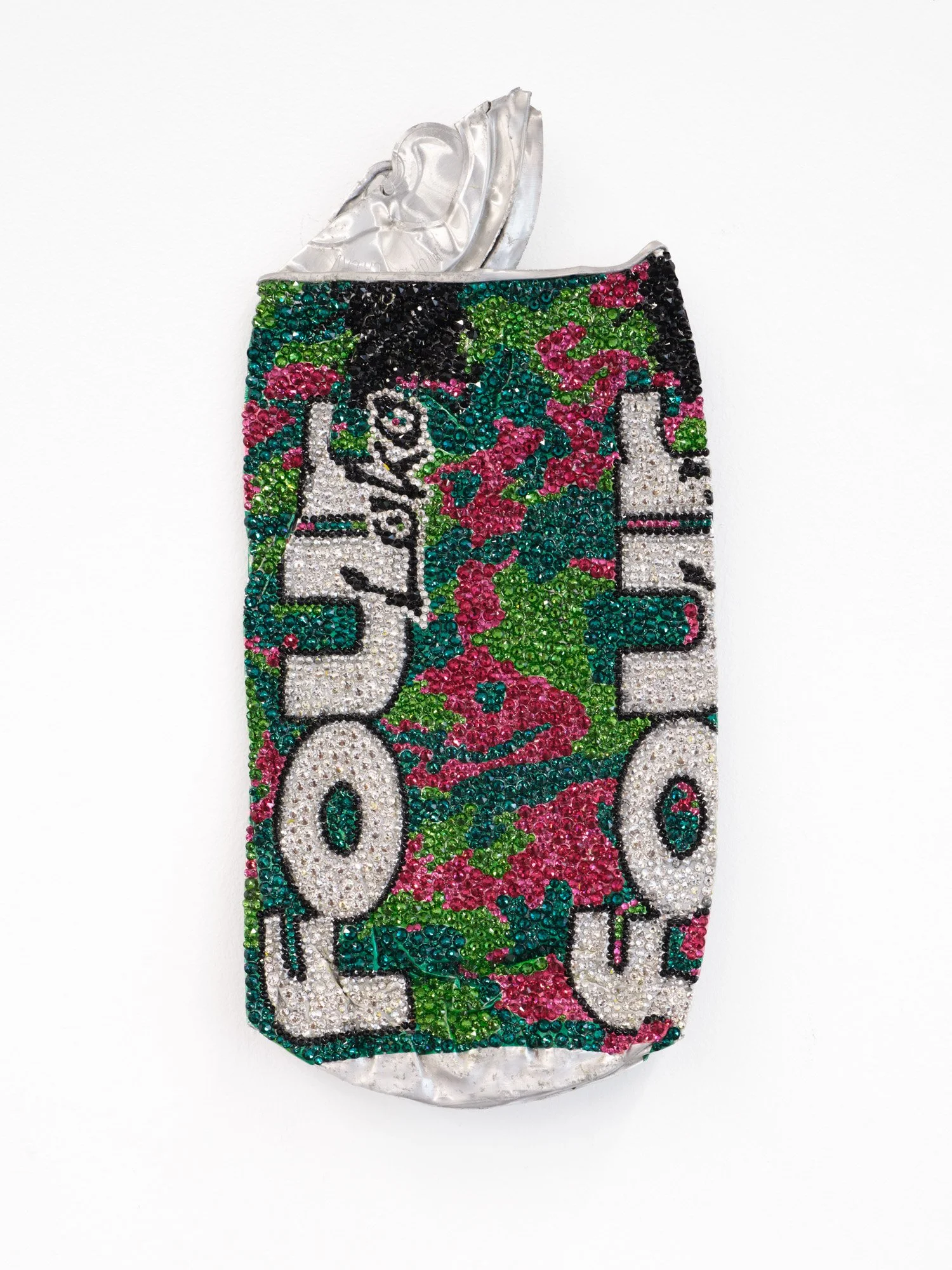 Sam Keller 
Can (Four Loko) , 2022 
Swarovski crystals on found can. 
9.25 x 4.25 inches