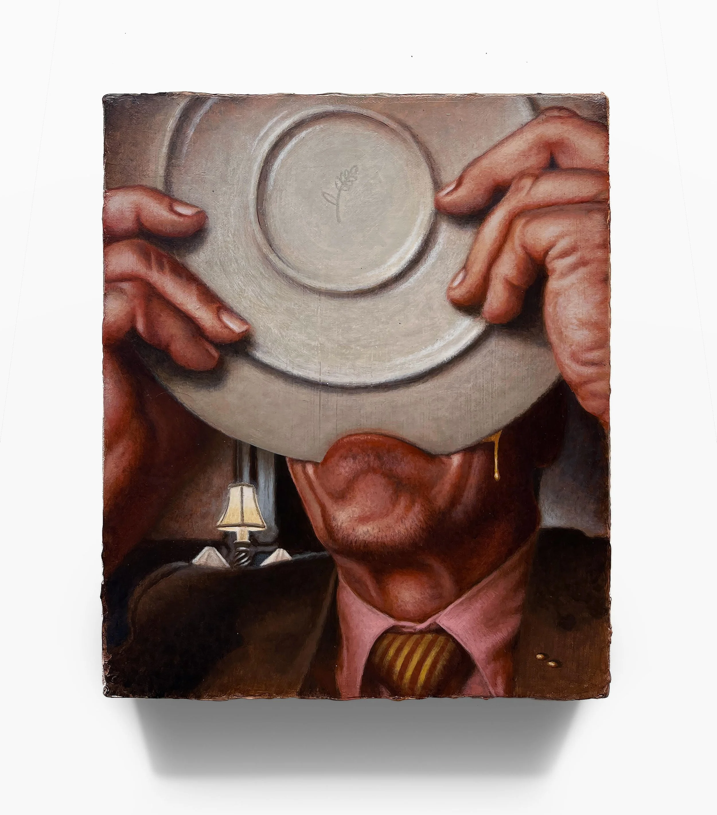 Carter Flachbarth 
The Meal, 2025 
Acrylic on canvas 
10 x 12 inches