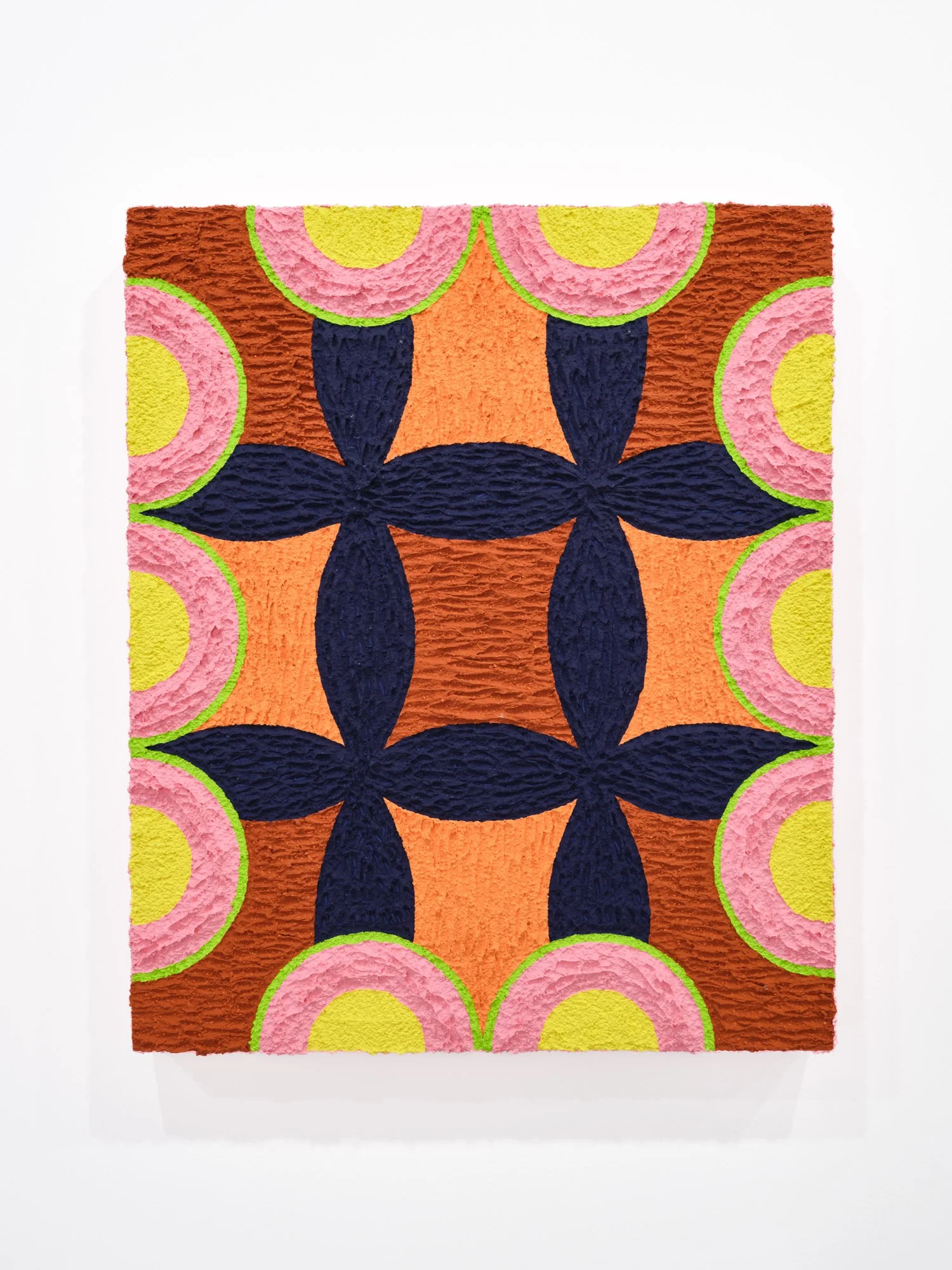 Carlos Rosales-Silva 
Art Deco Butterfly 1, 2025 
Crushed Stone and Glass Bead in Acrylic Paint on Panel 
24 x 20 inches