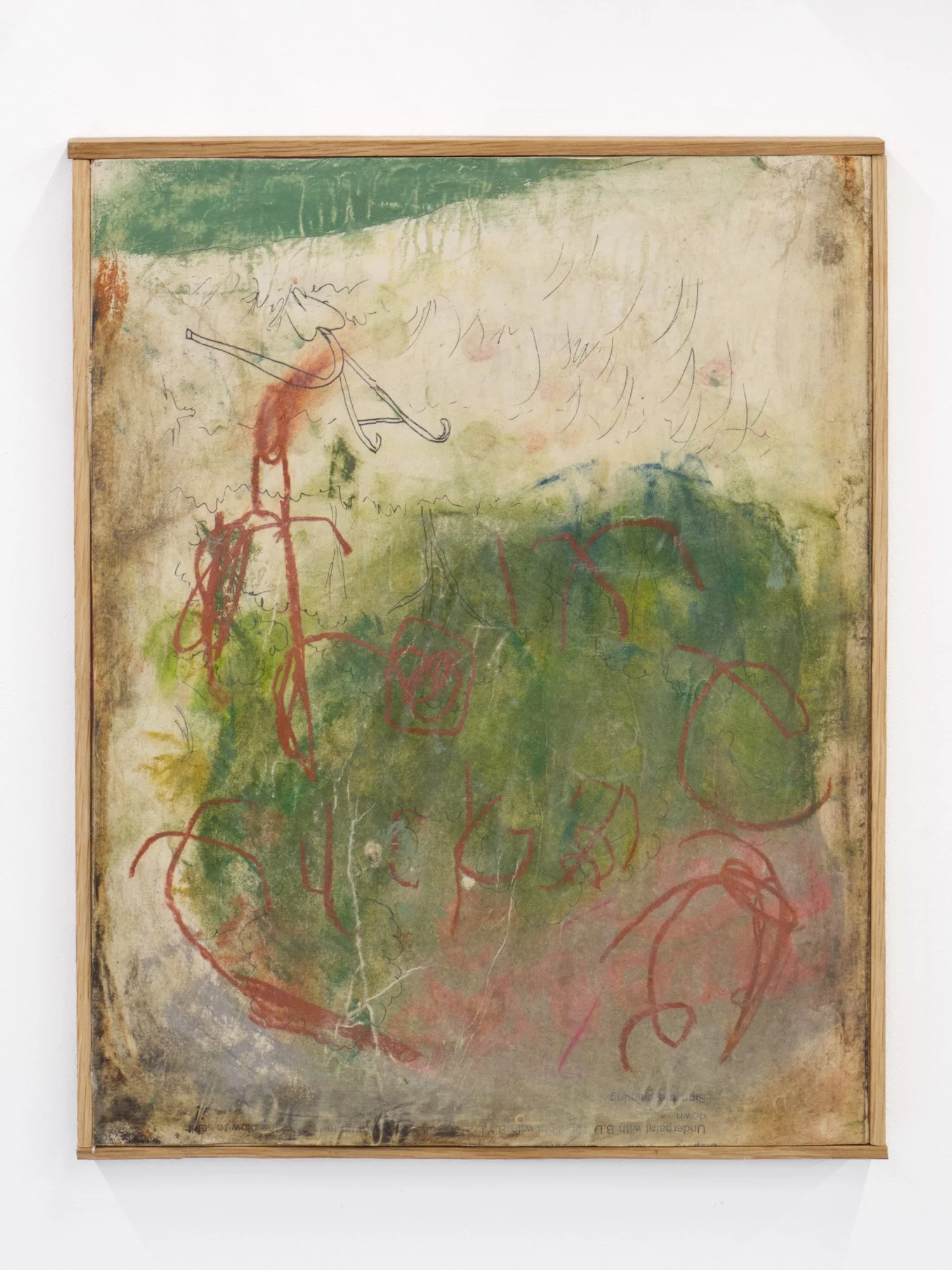 Barry Elkanick 
Life Fucker, 2026 
Pastel on found book page mounted on panel in artist frame 
14 x 11 1/2 inches