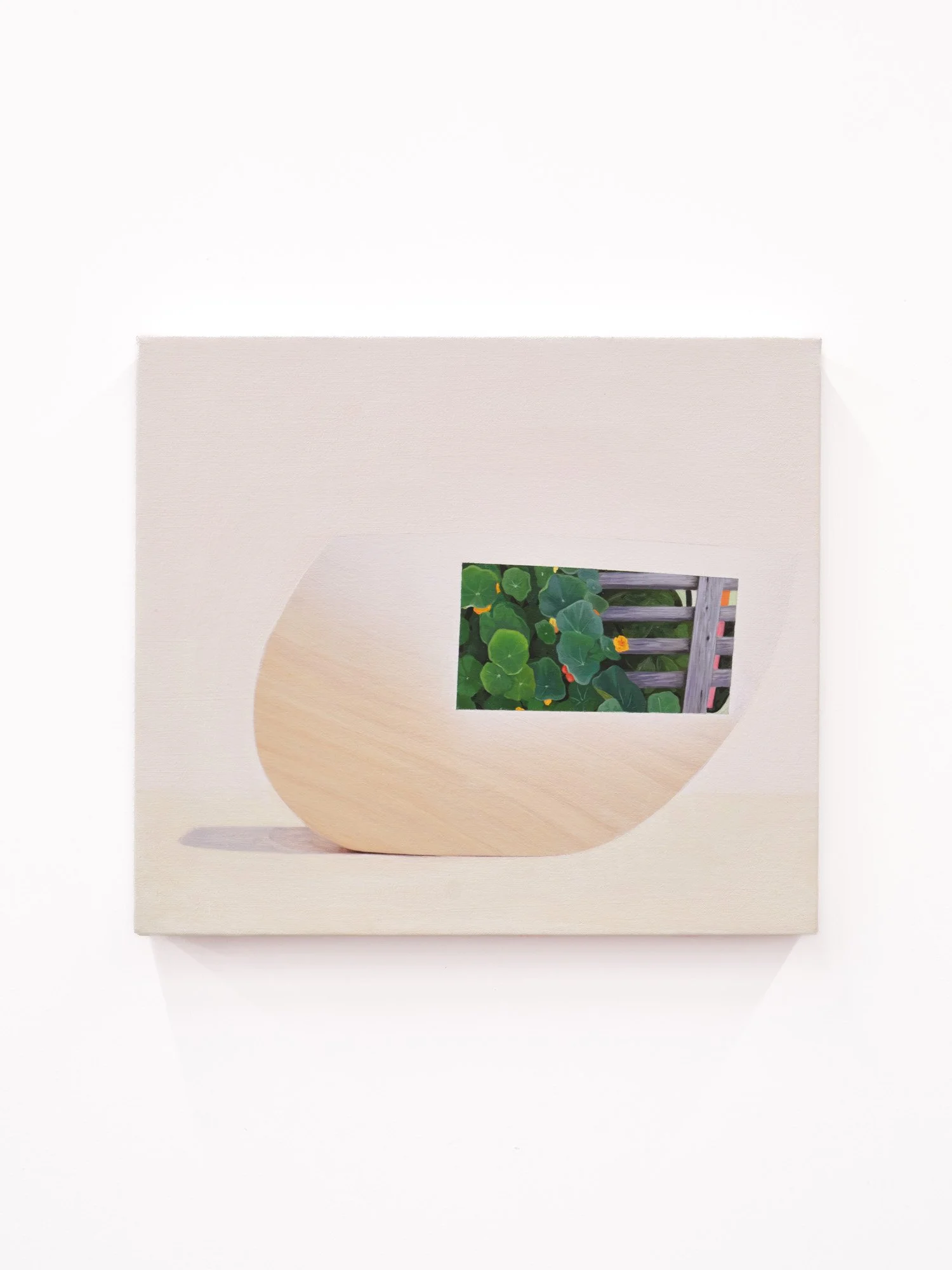 Calhan Hale 
Slide, 2026 
Oil, acrylic, and spray paint on canvas 
14 x 16 inches