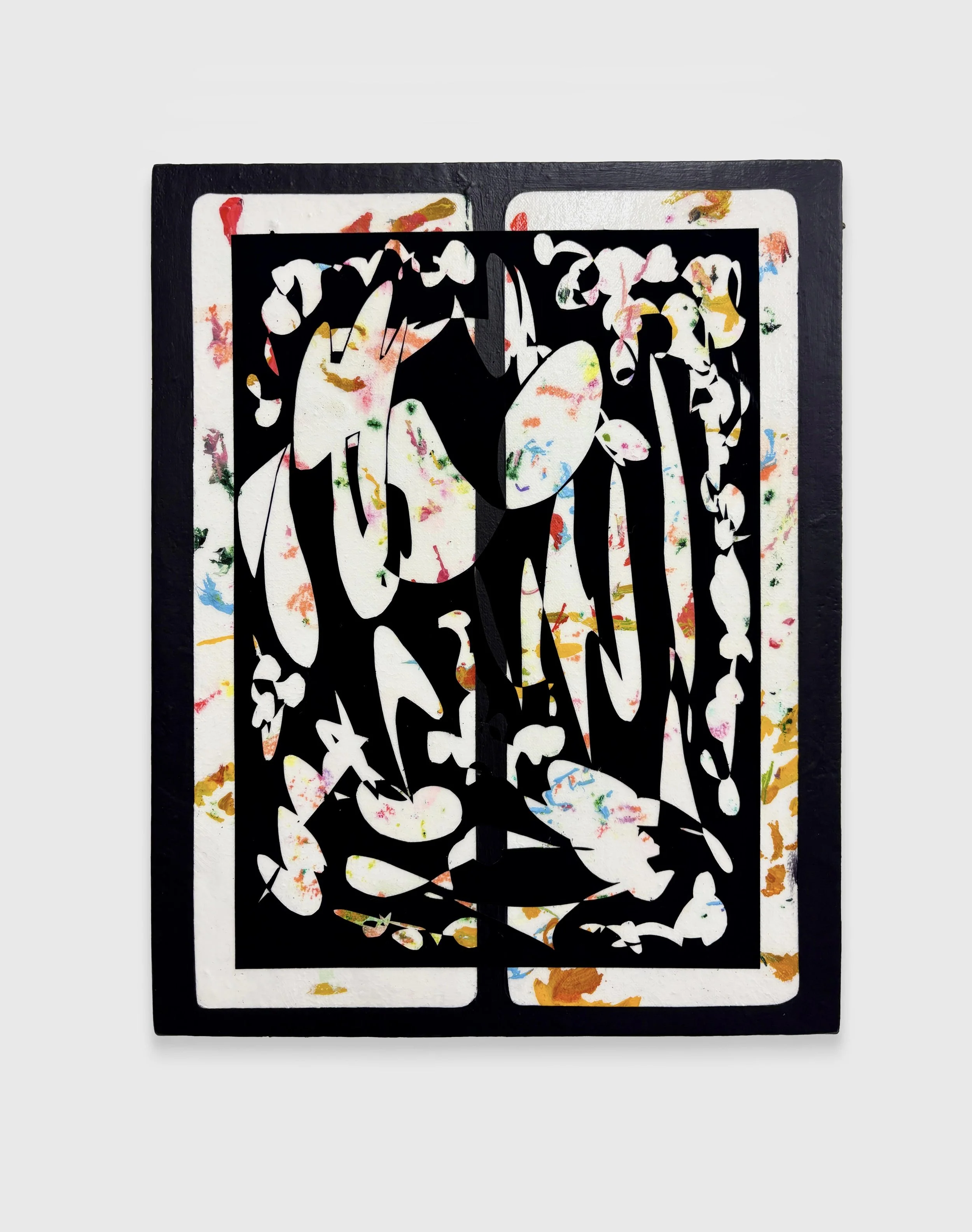 Ana Villagomez 
The Plague Likes to Dance, 2025 
Acrylic and flashe on canvas 
14 x 11 inches