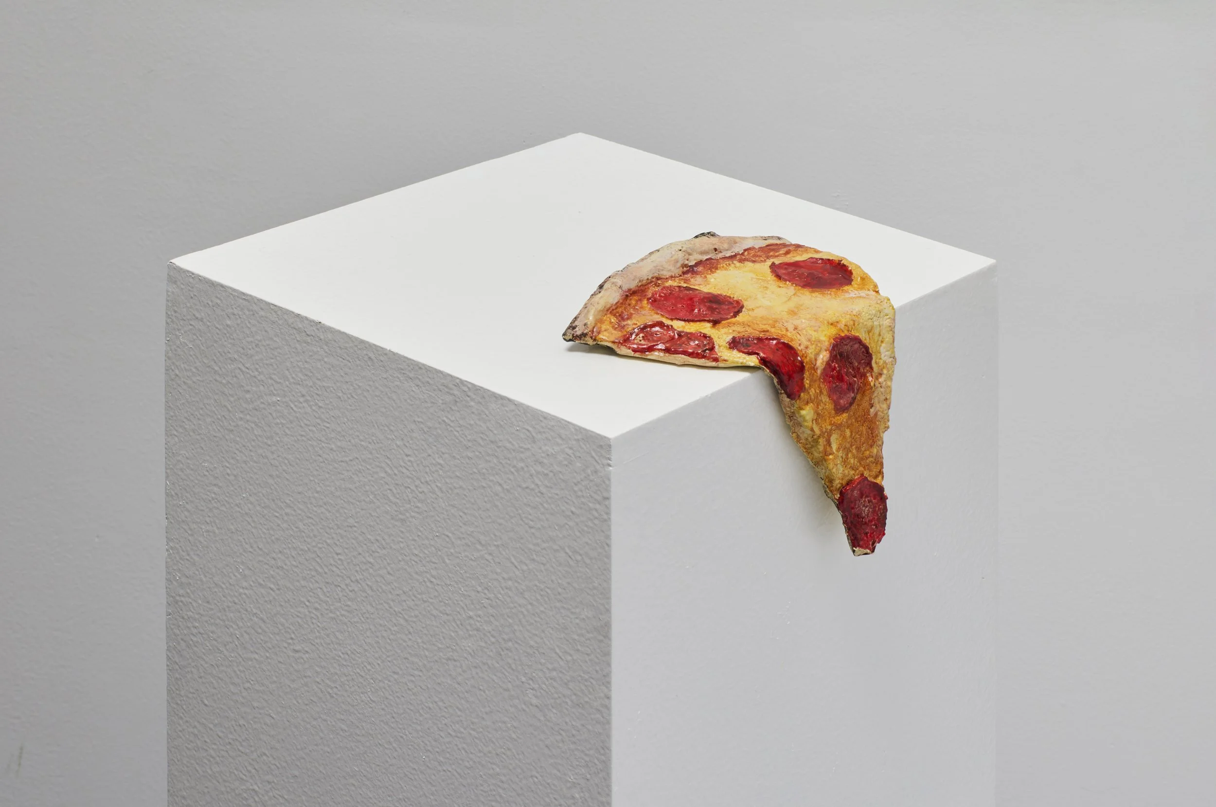Sam Keller 
Sad Slice, 2026 
Cast reclaimed bronze, enamel paint. 
5 x 6 x 4 inches