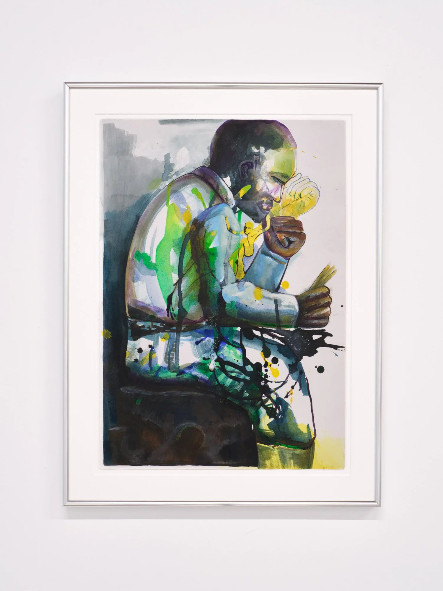 Jenaro Goode 
Thinker, 2025 
Ink on paper 
14 x 20 inches 
18 x 24 inches framed