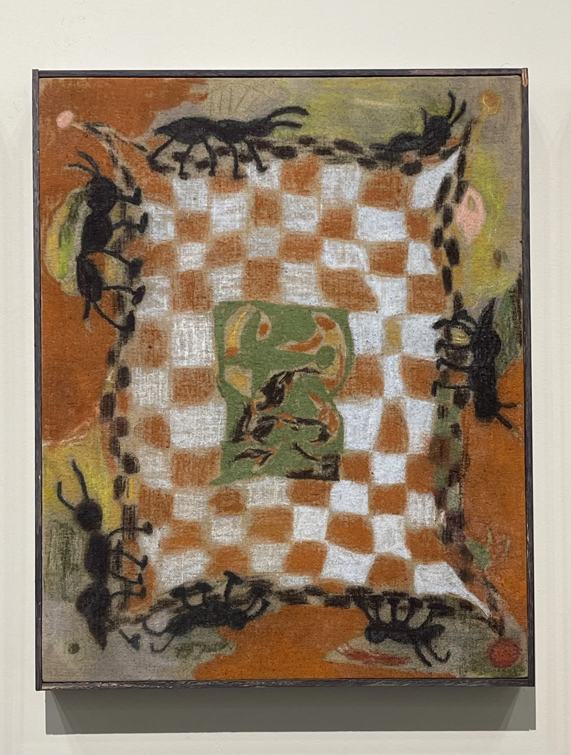 Barry Elkanick 
With the Horn of Plenty, 2026 
Charcoal and soft pastel on linen 
20.5 x 16.75 inches