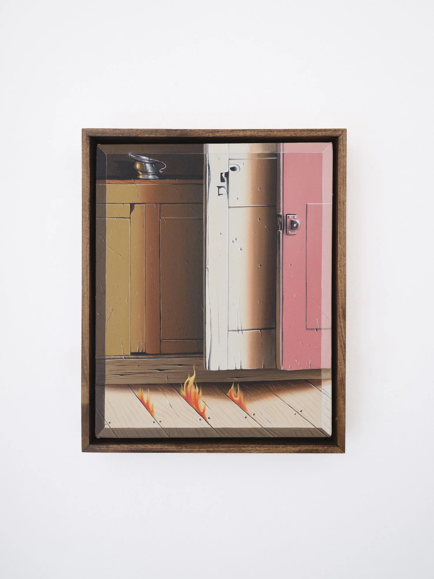 Conner O'Leary 
Worship Reveal, 2025 
Acrylic on canvas stretched over panel 
15 x 12 inches