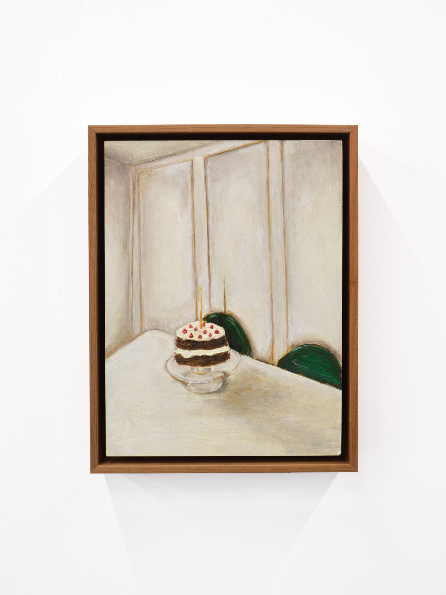 Kate LeSueur 
in situ, 2026 
Oil on linen panel with a solid cherry frame 
9 x 12 inches