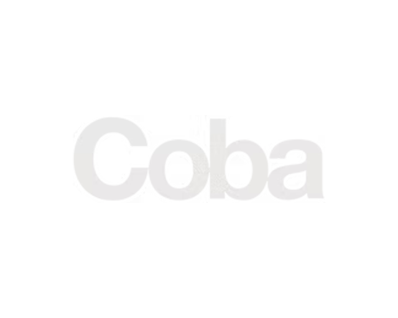 Wit "Cobra" logo op zwarte achtergrond