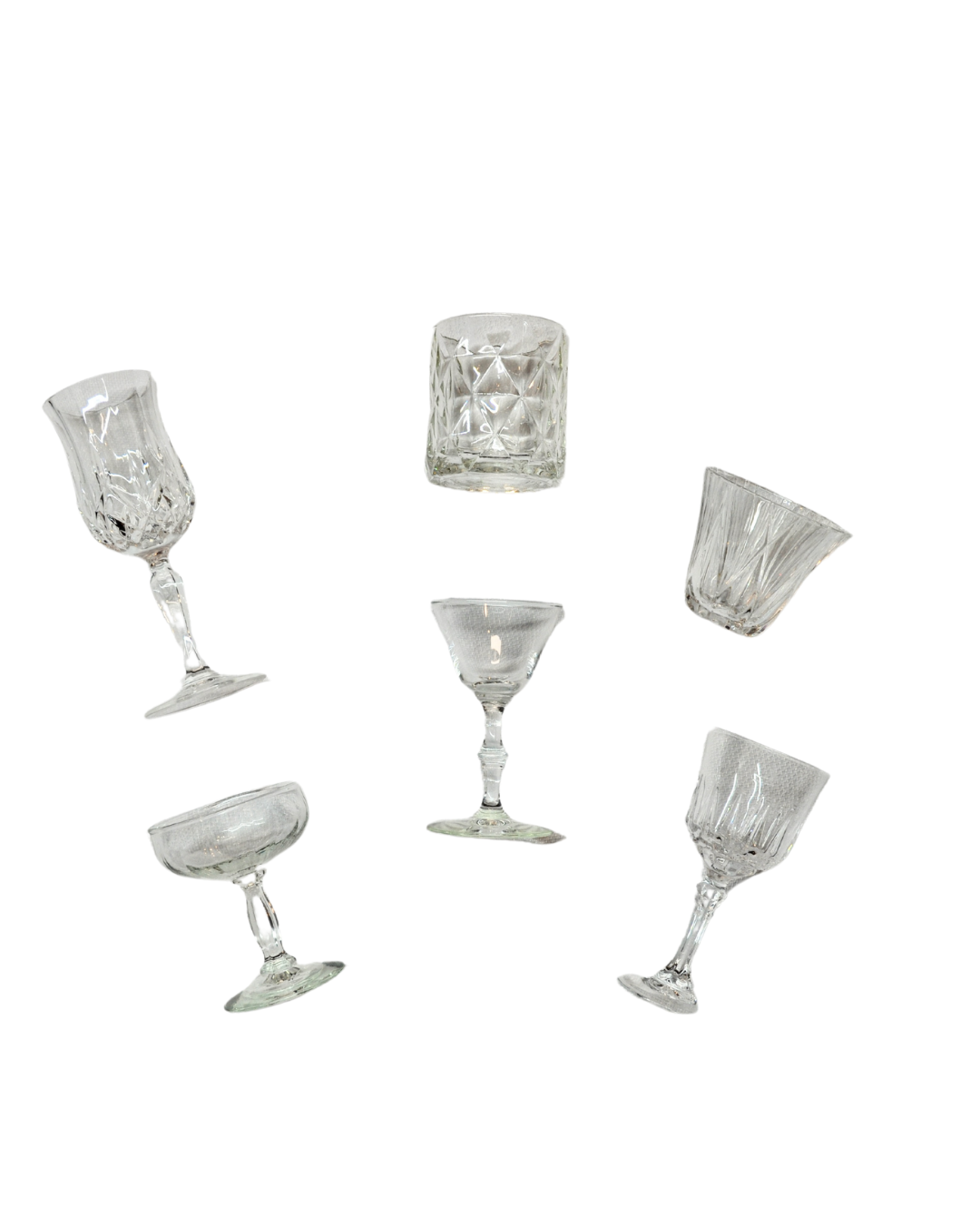 Clear Glass Goblets (Various Styles)