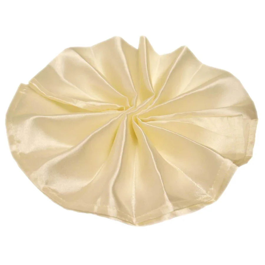 Ivory Satin Napkins - 20"x20"