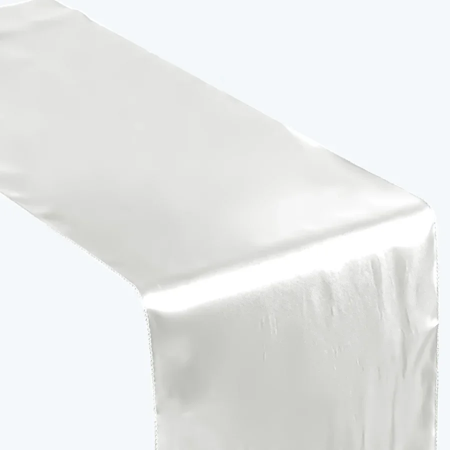 Ivory Satin Table Runner - 12"x108"