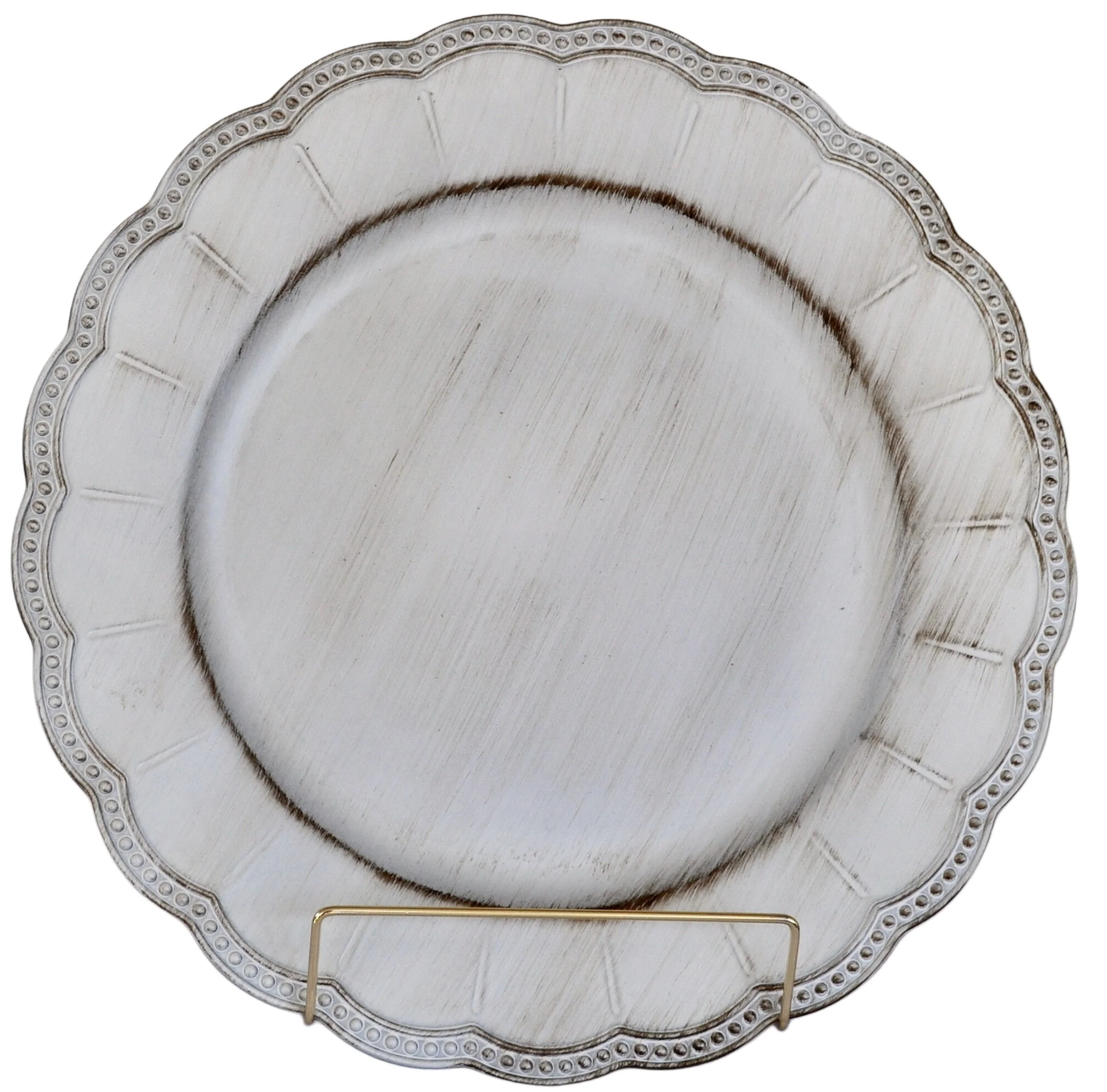Antique White Charger Plates