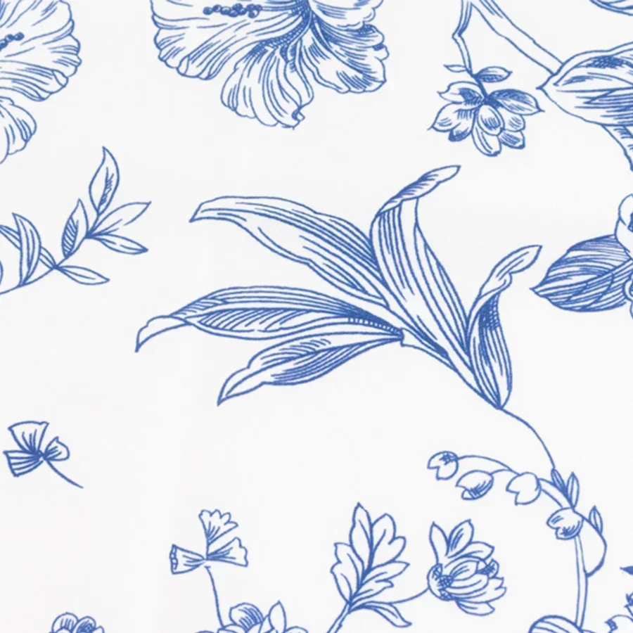 Blue French Toile Polyester Napkins - 20"x20"