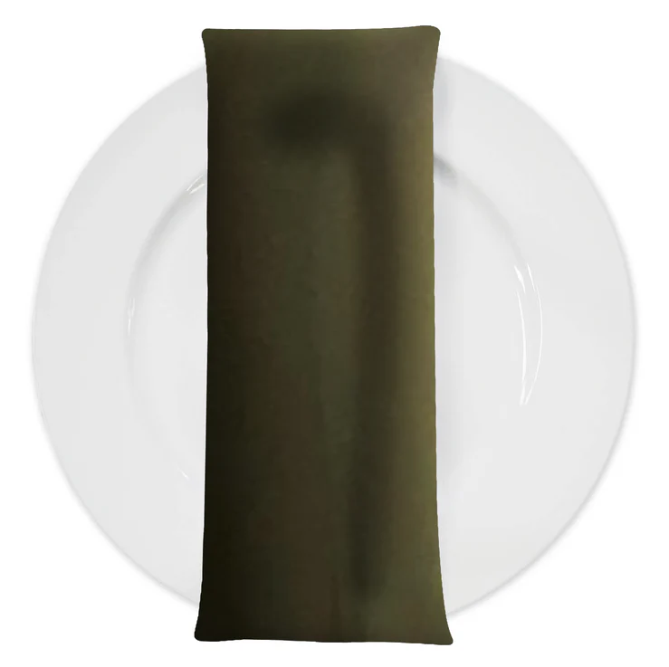 Olive Green Polyester Napkins - 19"x19"
