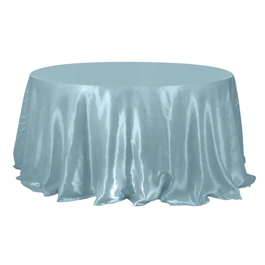 Dusty Blue Satin Round Tablecloth (Copy)