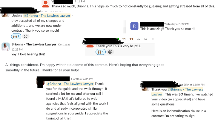 Contract Mastery member testimonials