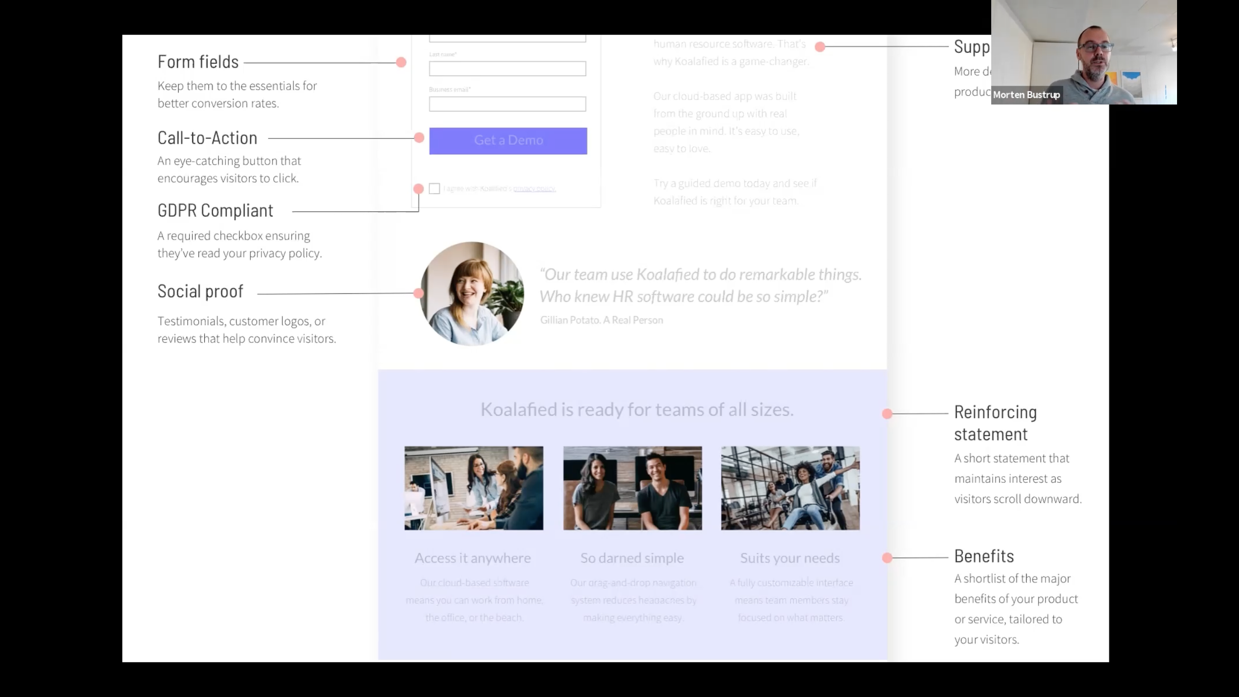 Landing page lecture