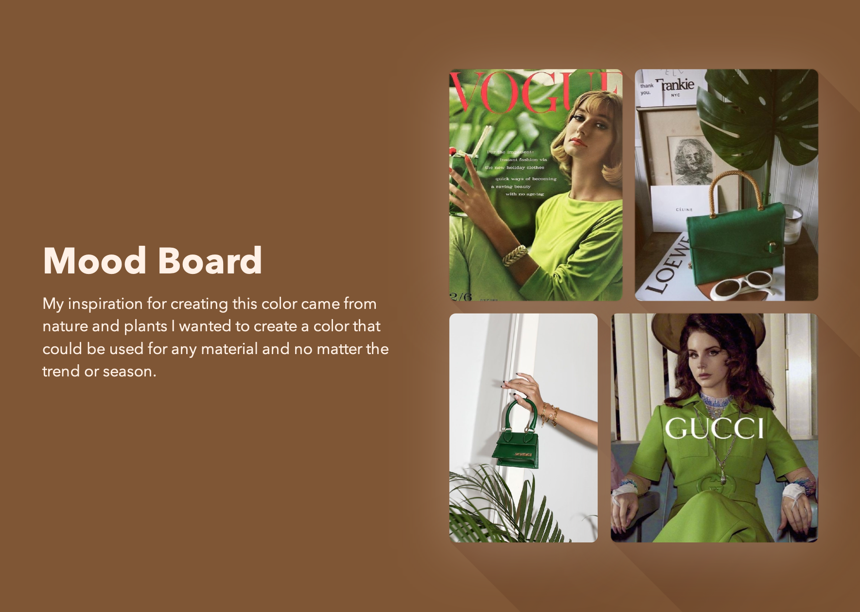 Moodboard for landing page project
