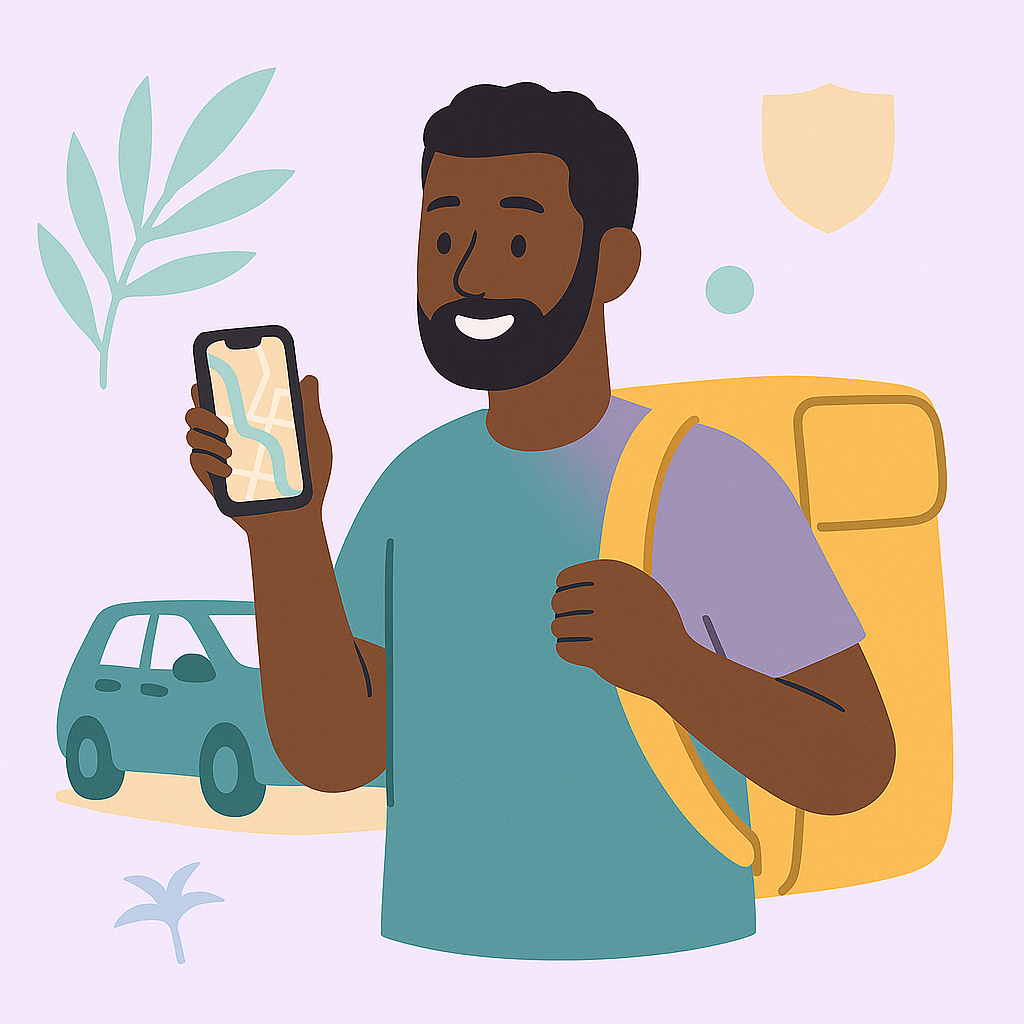 Person sitting in car behind partially opened window