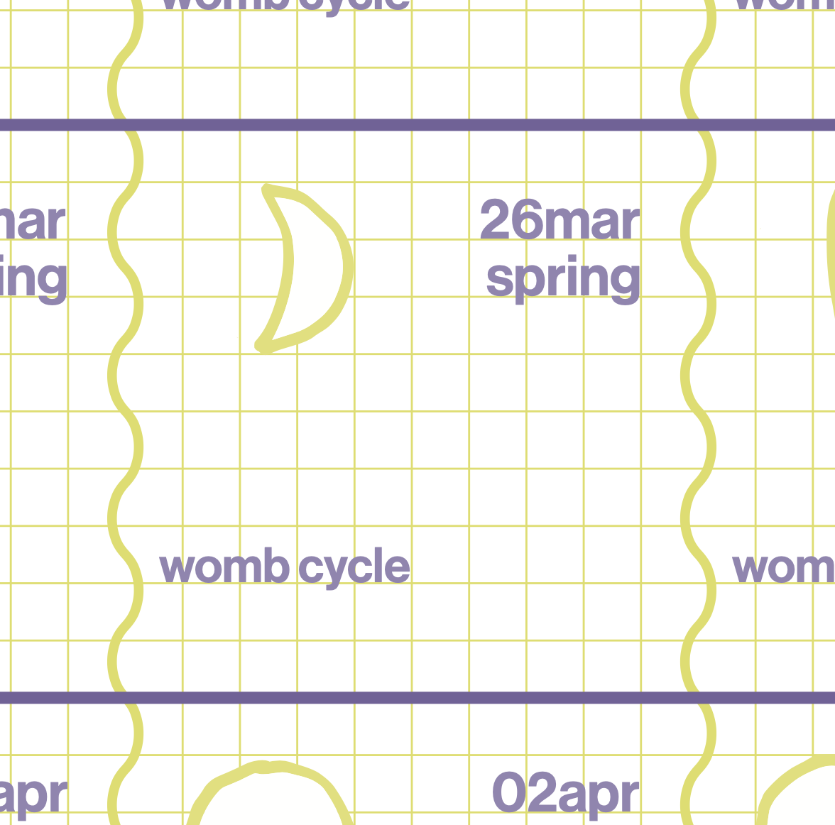 moon cycle, womb cycle and season