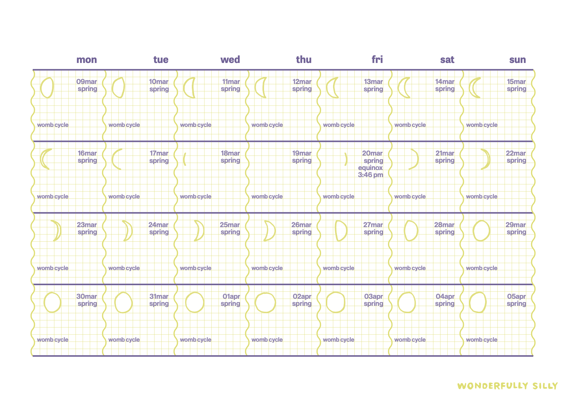 cycle calendar first edition
