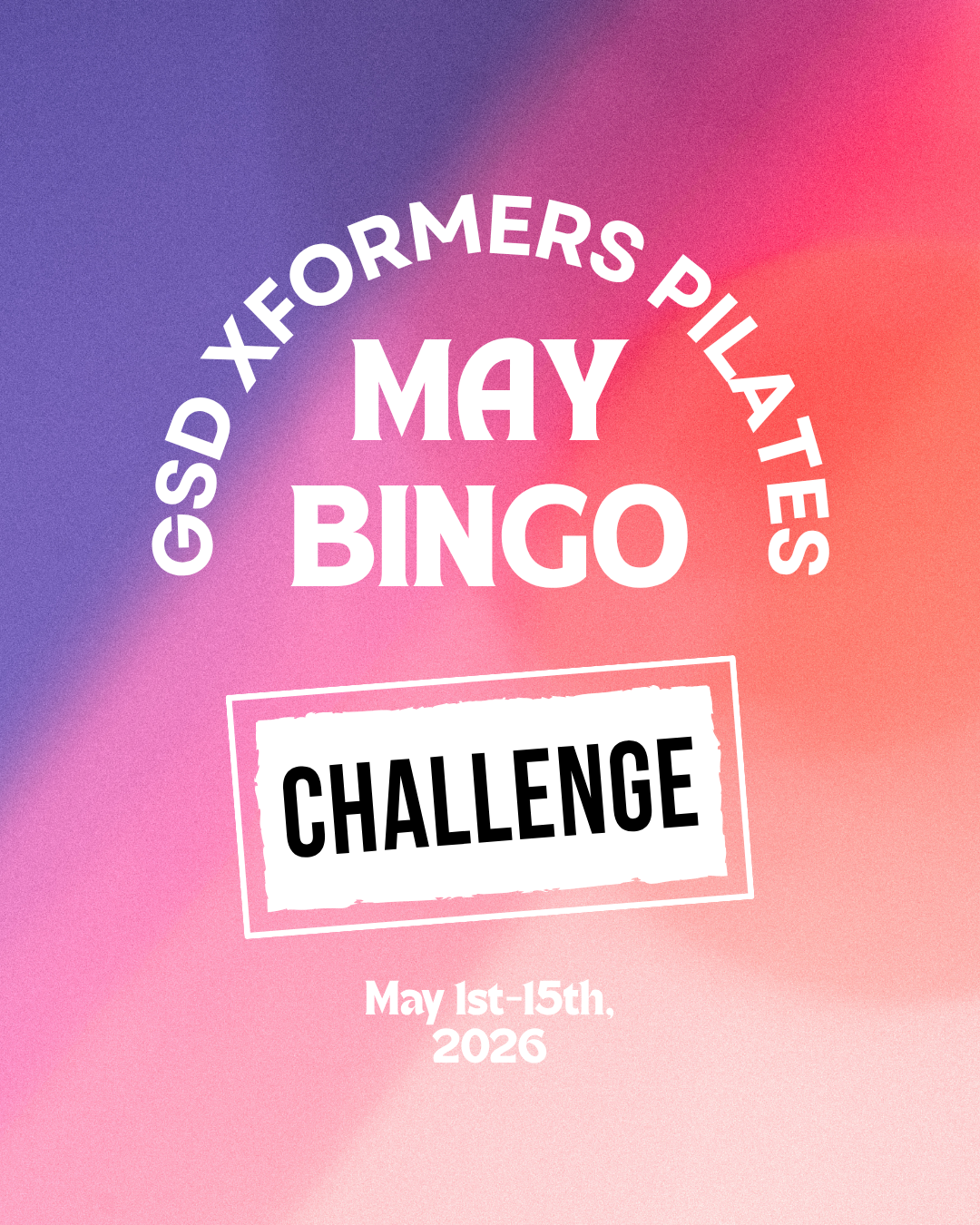 MAY BINGO CHALLENGE