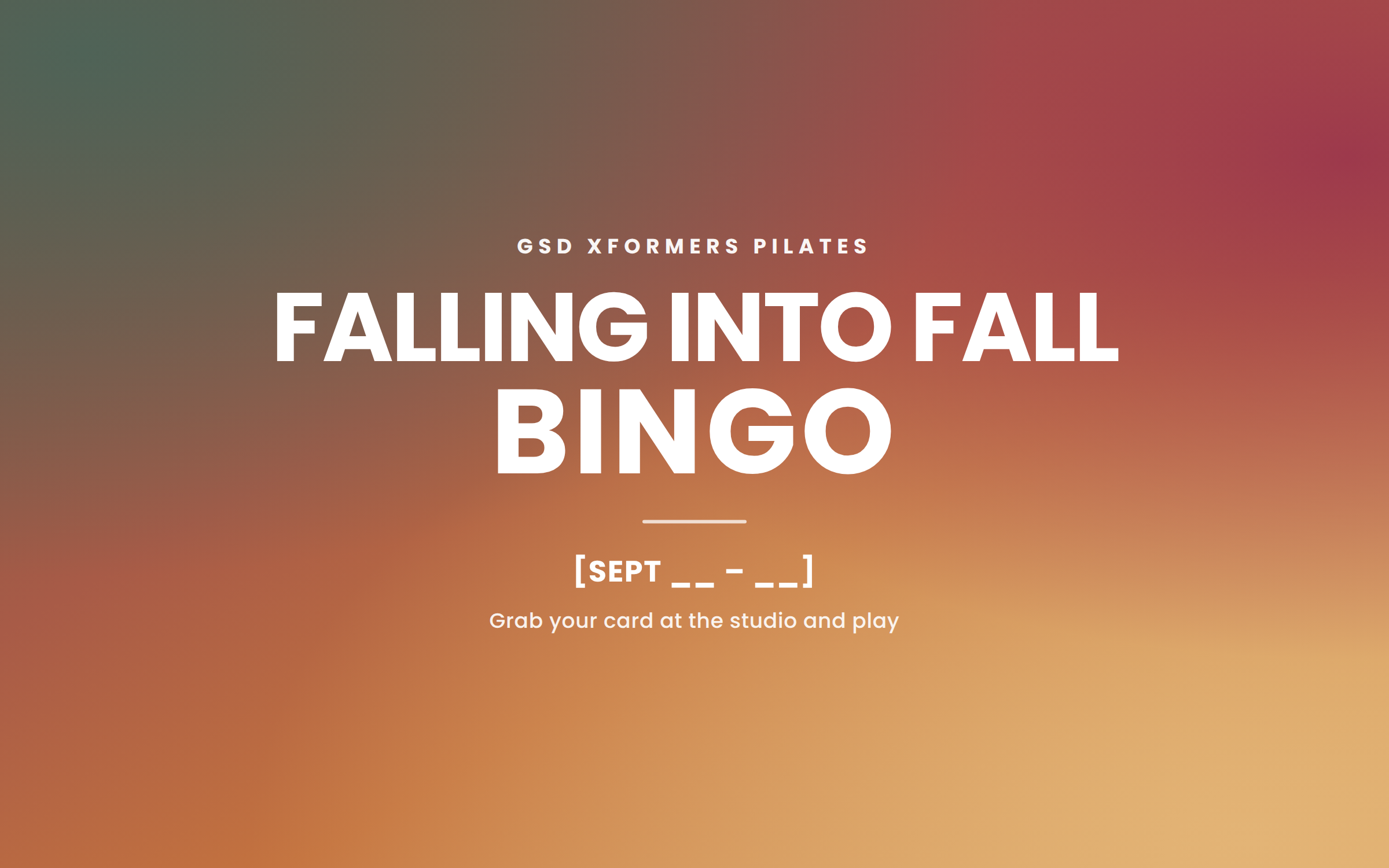 Falling Into Fall: Bingo Challenge