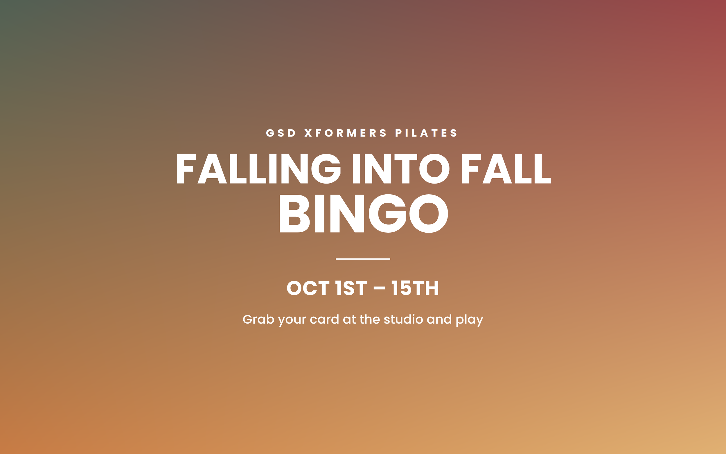 Falling Into Fall: Bingo Challenge