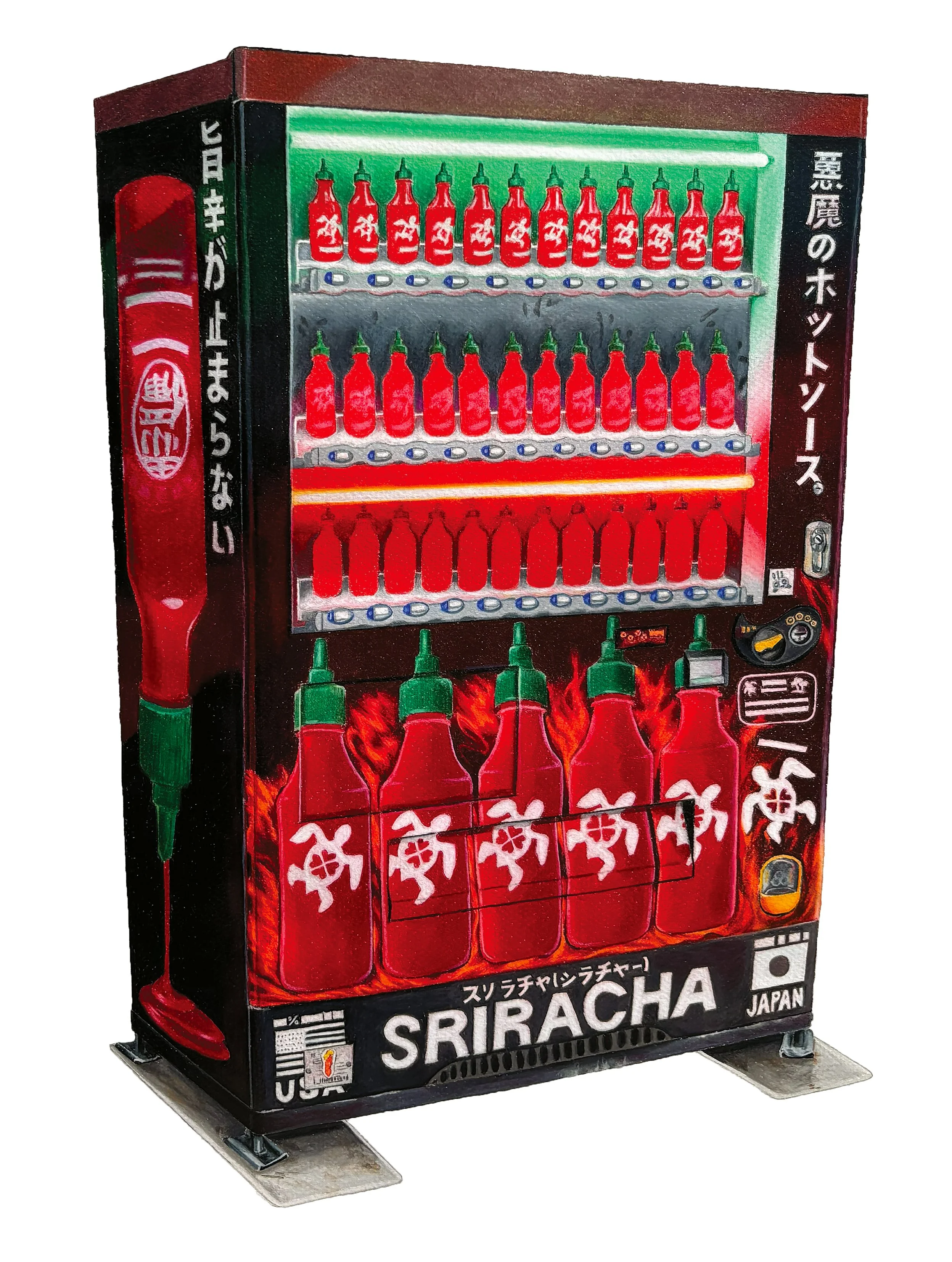 Spice Dispenser, 2026, coloured pencil on paper, 16 x 20"