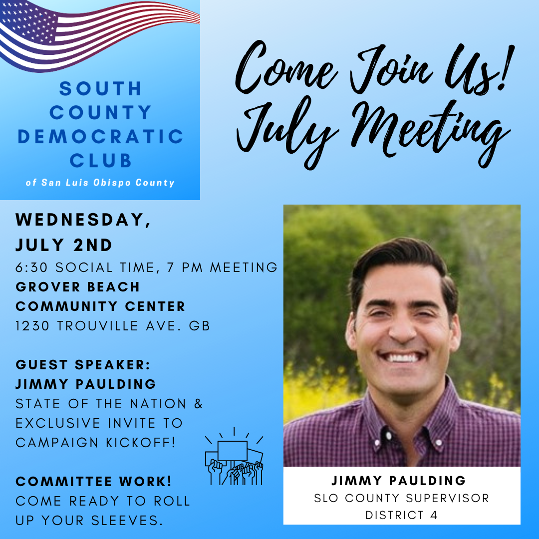 South County Democratic Club July Meeting